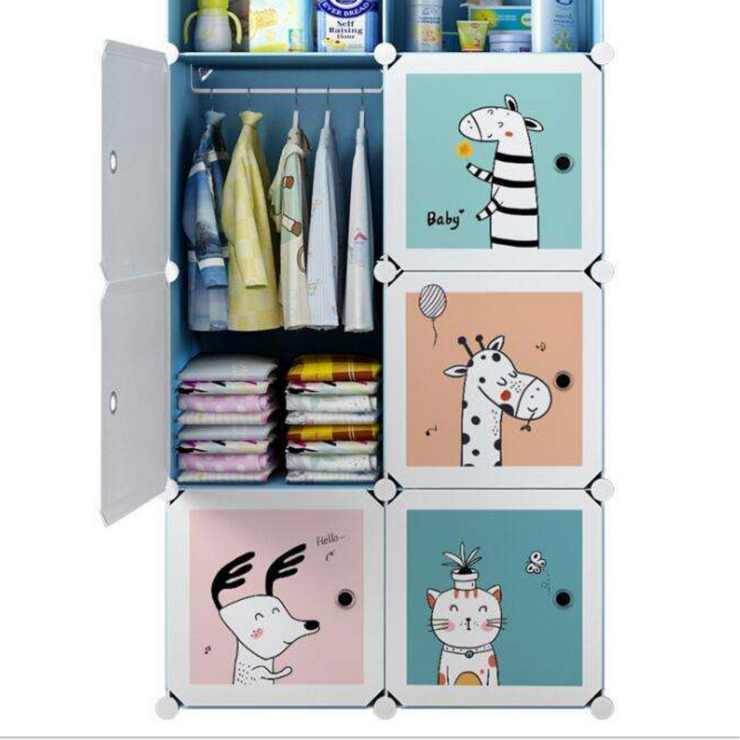 Children's Wardrobe Storage Cabinet