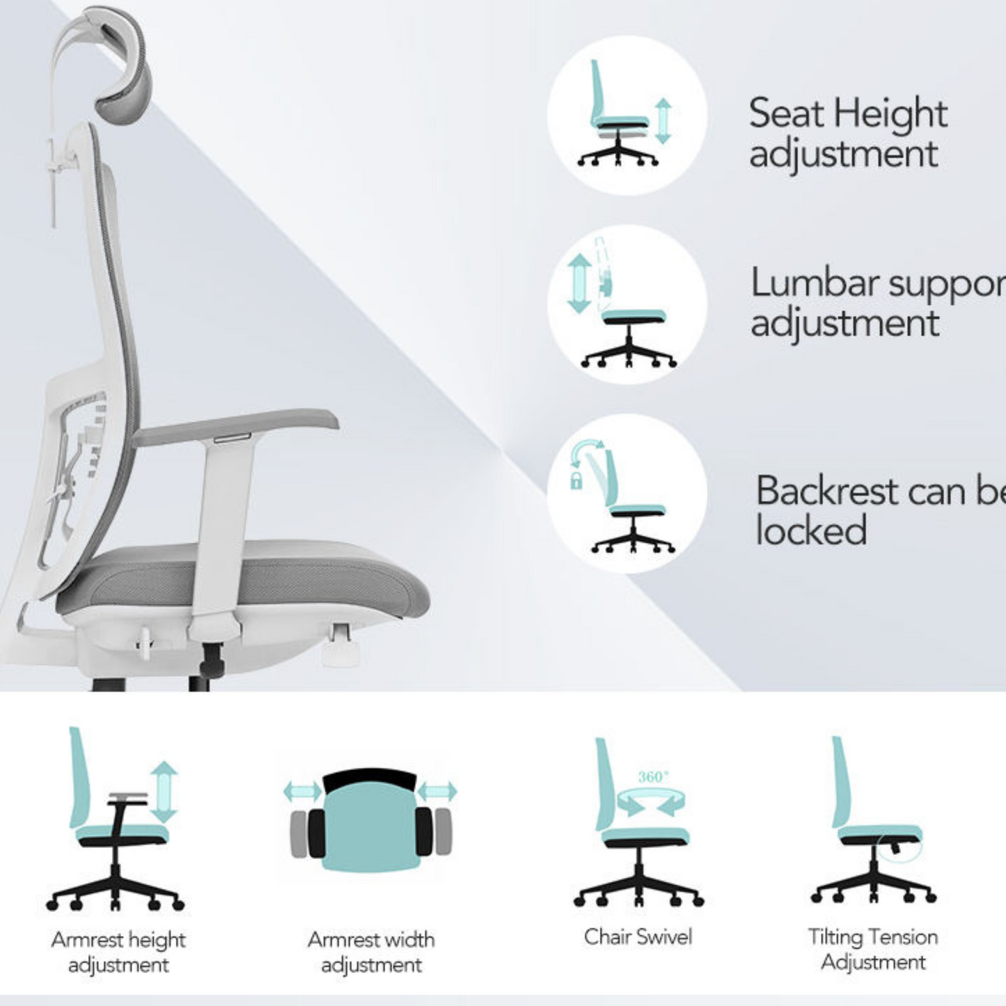 Ergonomic Mesh Chair for Computer