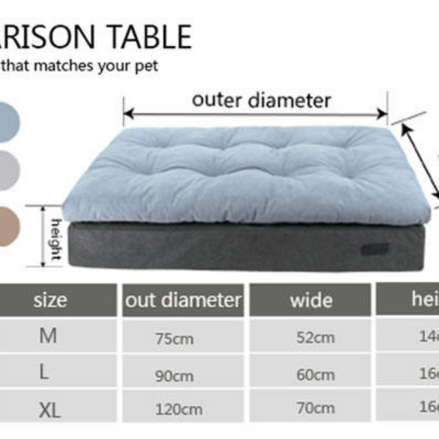Large Memory Foam Pet Bed