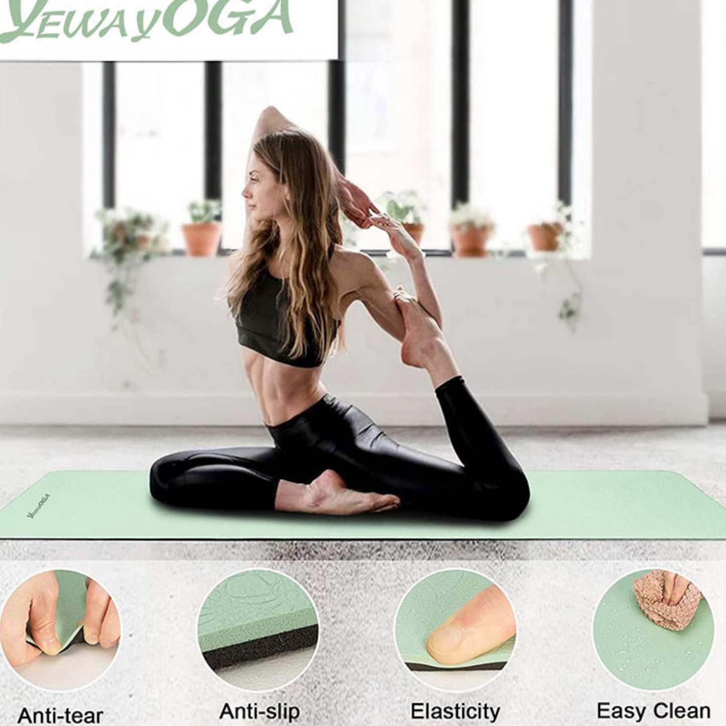 Yoga Mat and Towel Bundle