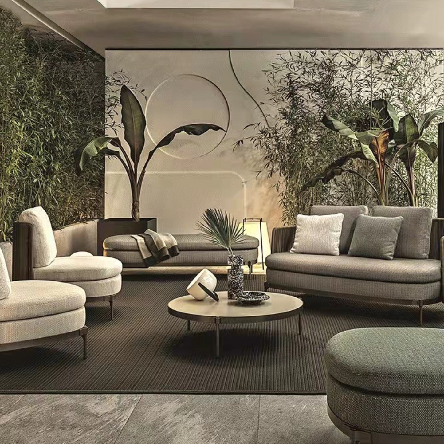 Poolside Side Tea Table Sofa Set