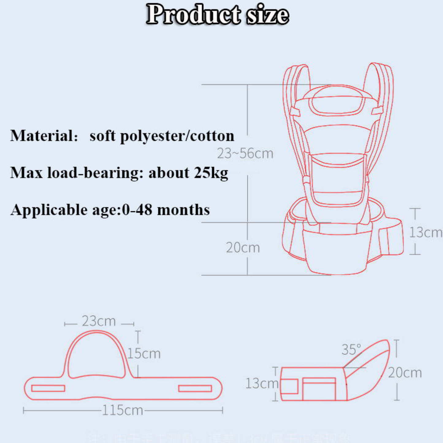 Adjustable Newborn Sling Carrier Wrap Bag