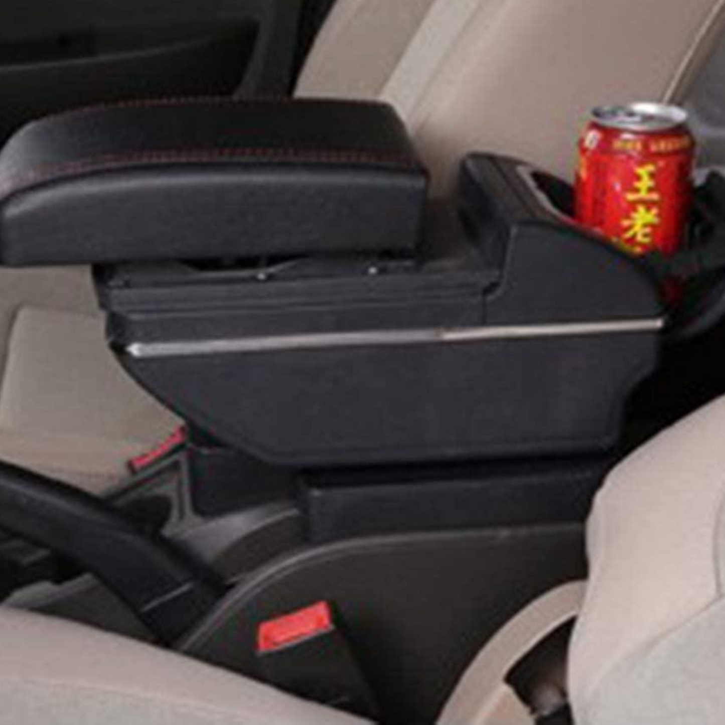 Car Armrest Console Storage Box with USB Charging