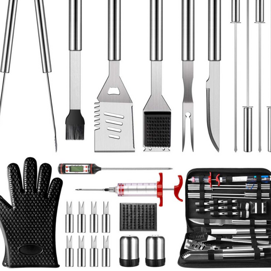 25pcs Grill Tool Set and Carrying Bag