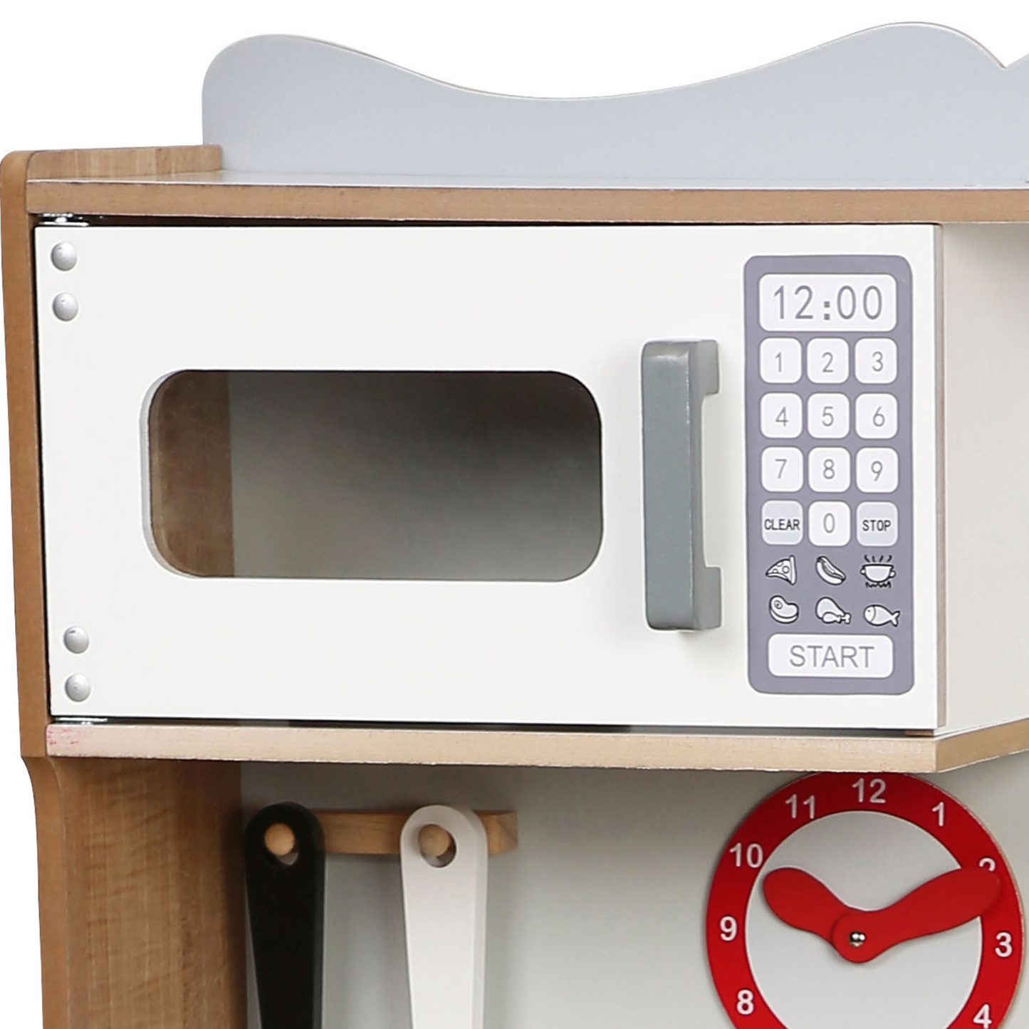 White Wooden Play Kitchen Toy
