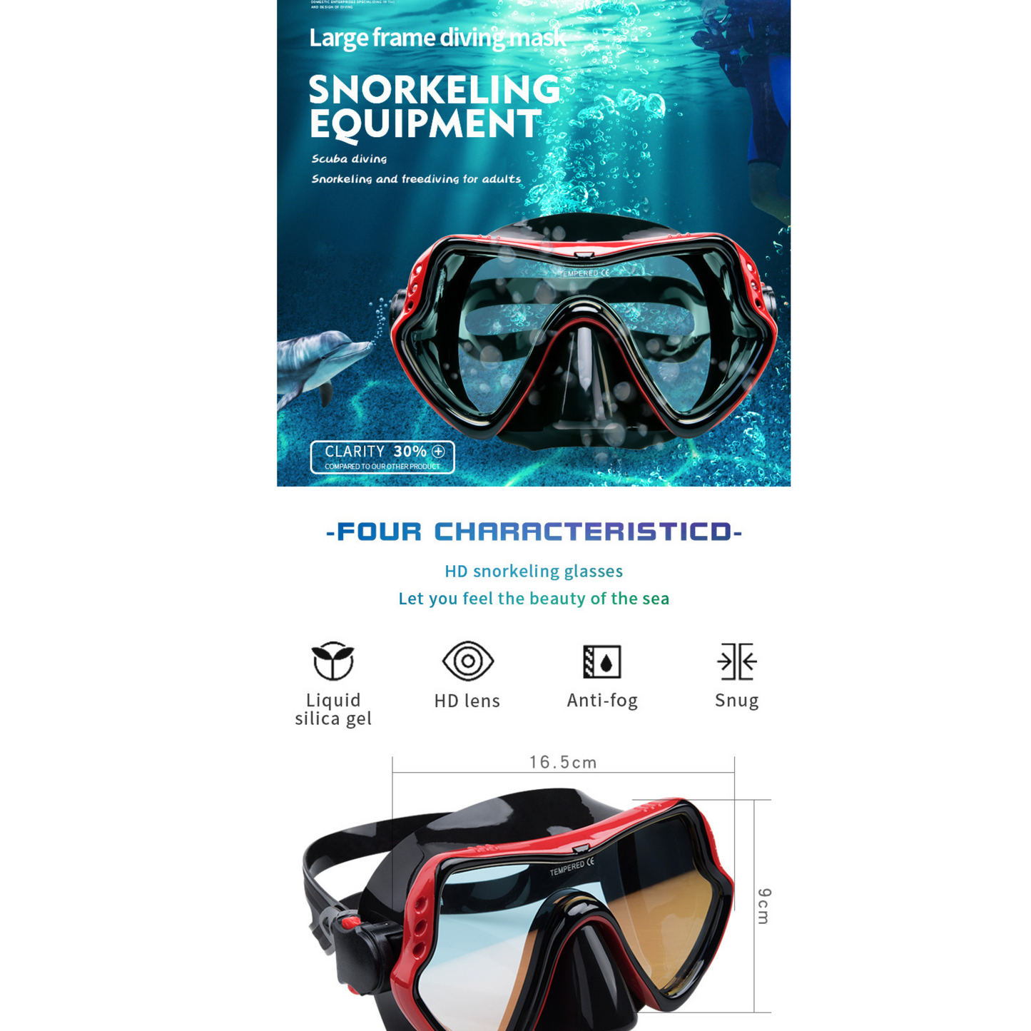 Superior Quality Diving Snorkel Mask Set
