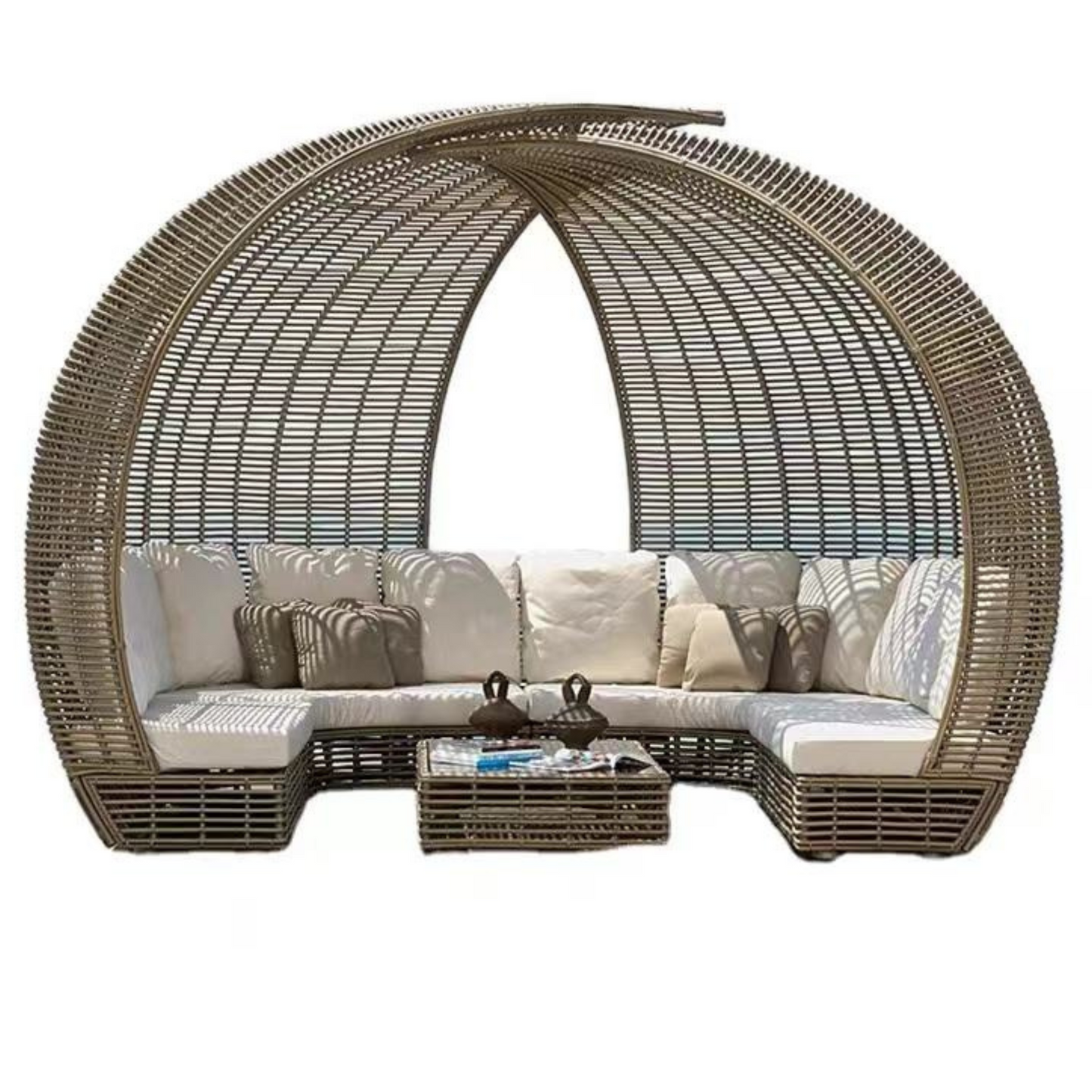 Stylish Curved Sunbed Pool Loungers