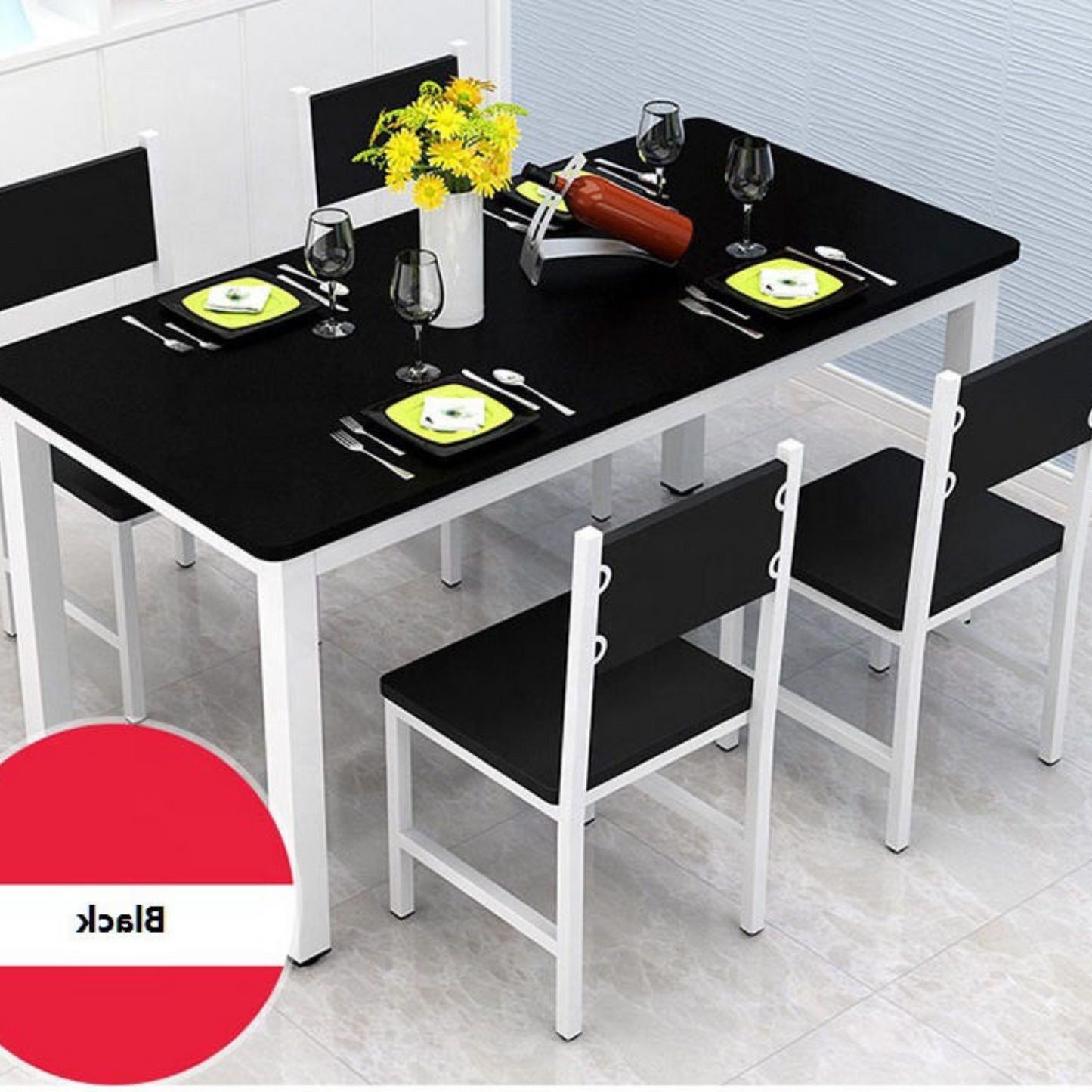 Multifunctional Steel-Wood Dining Table and Chair