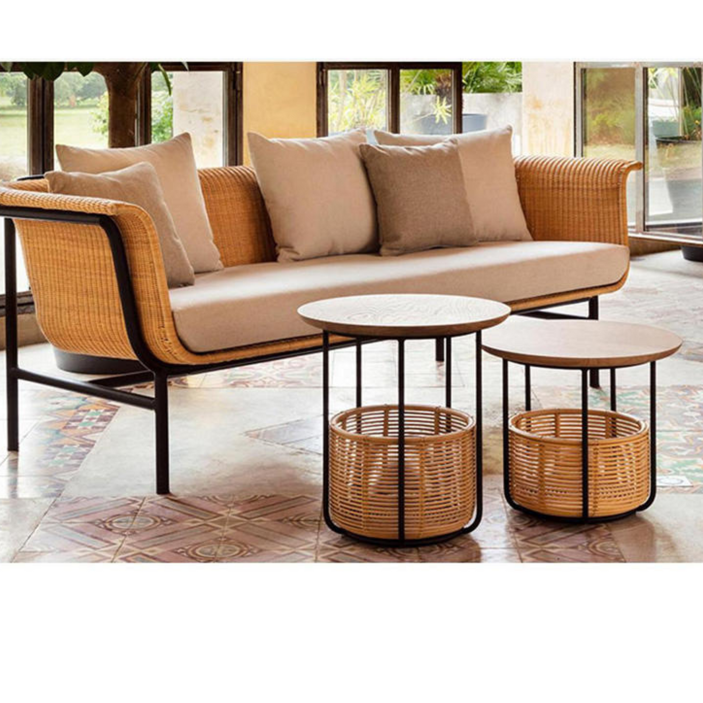 New Aluminum and Wood Furniture Set
