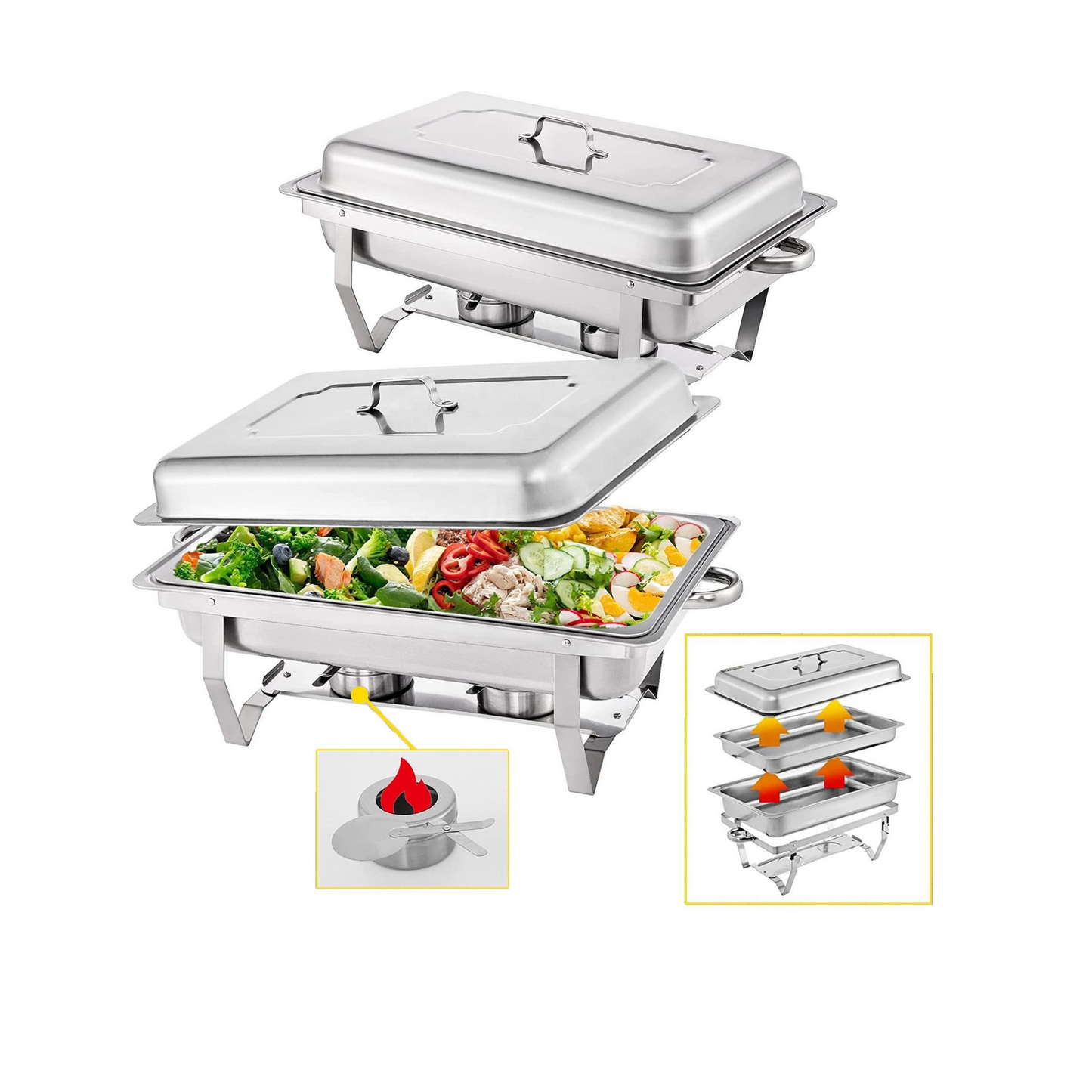 Stainless Steel Rechaud Chef Dishes