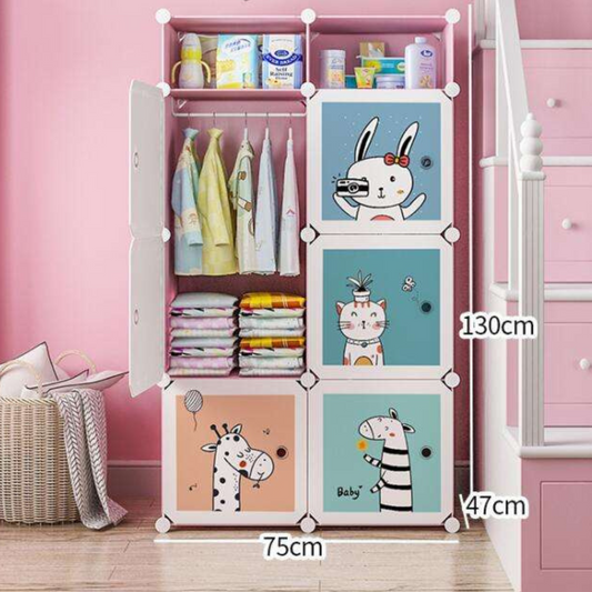 Children's Wardrobe Storage Cabinet