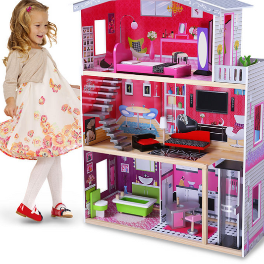 Wood Doll Baby House for Girls