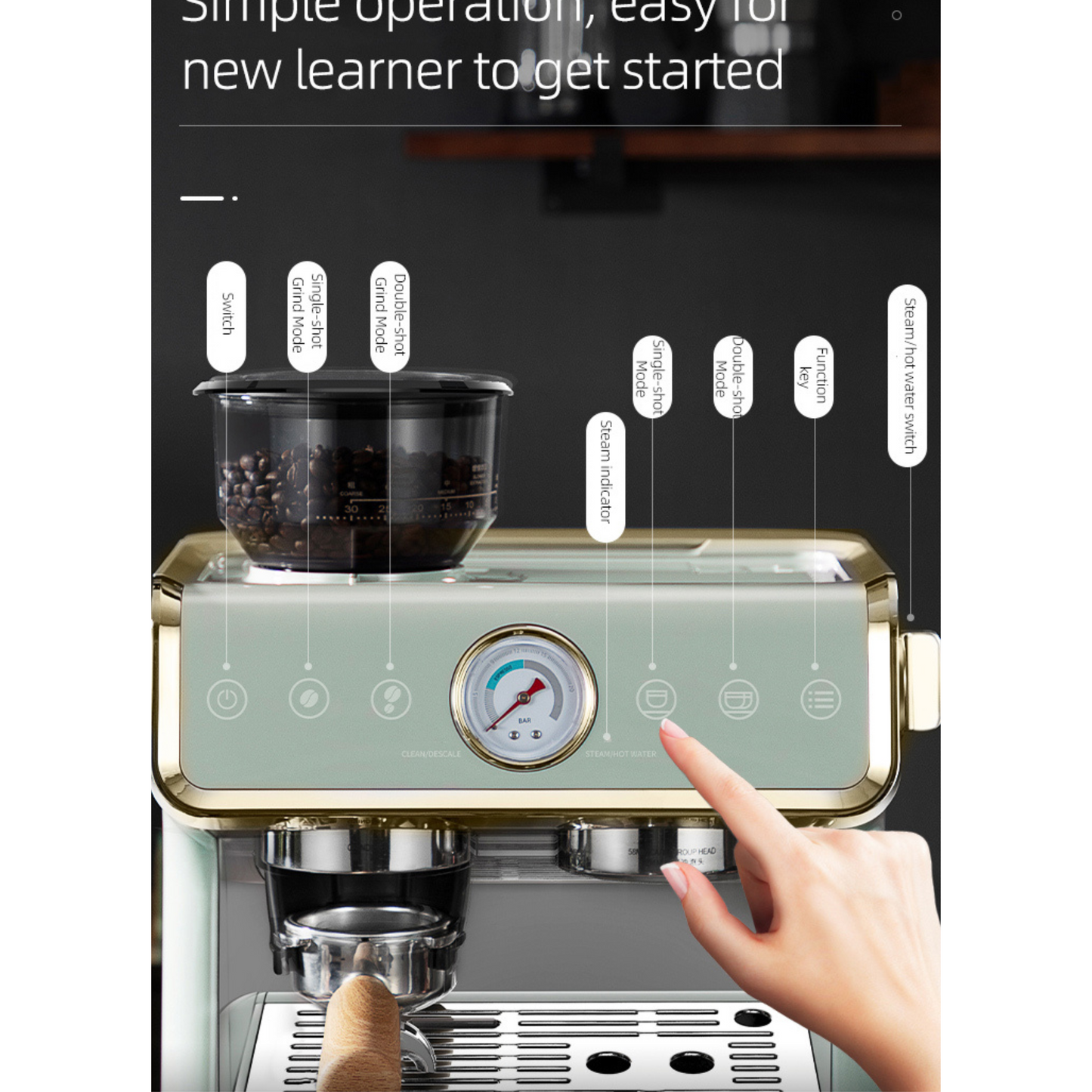 Touch Screen Cafe La Pavoni Espresso Machine