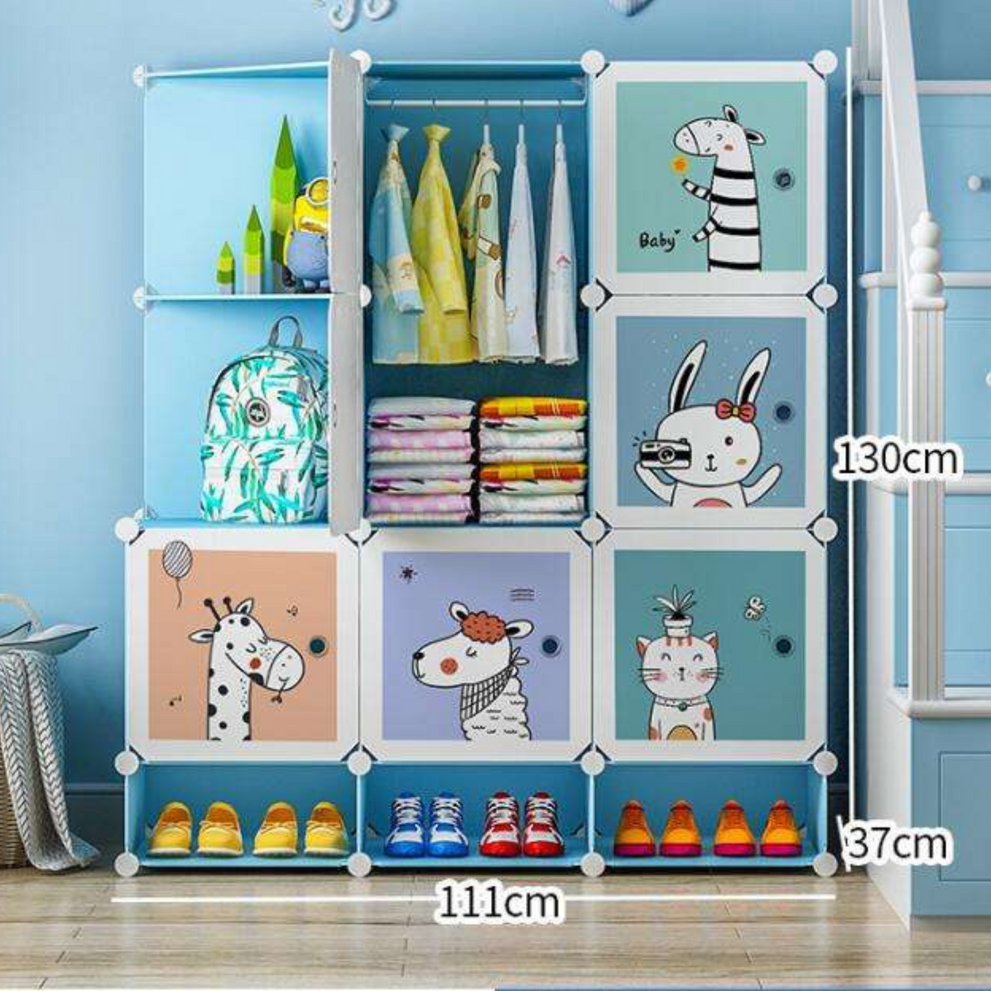 Children's Wardrobe Storage Cabinet