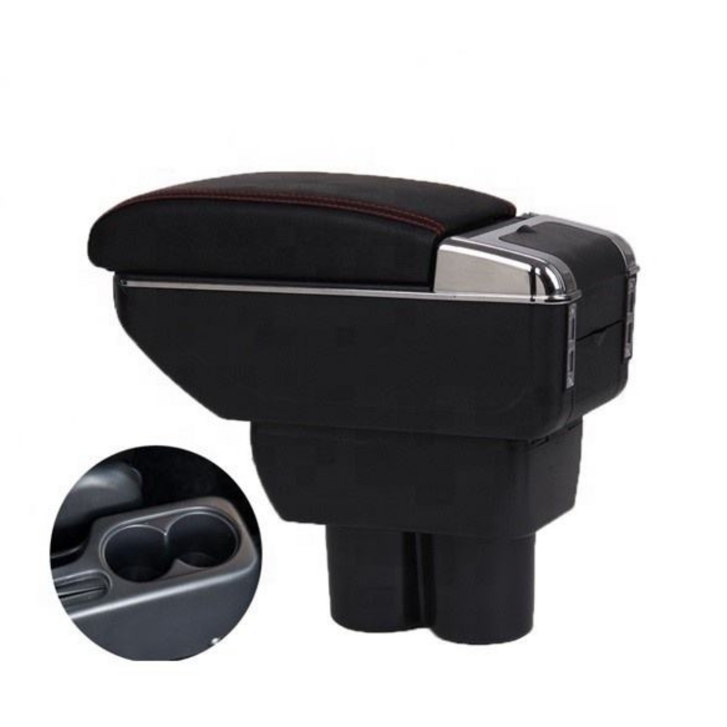 Car Armrest Console Storage Box with USB Charging