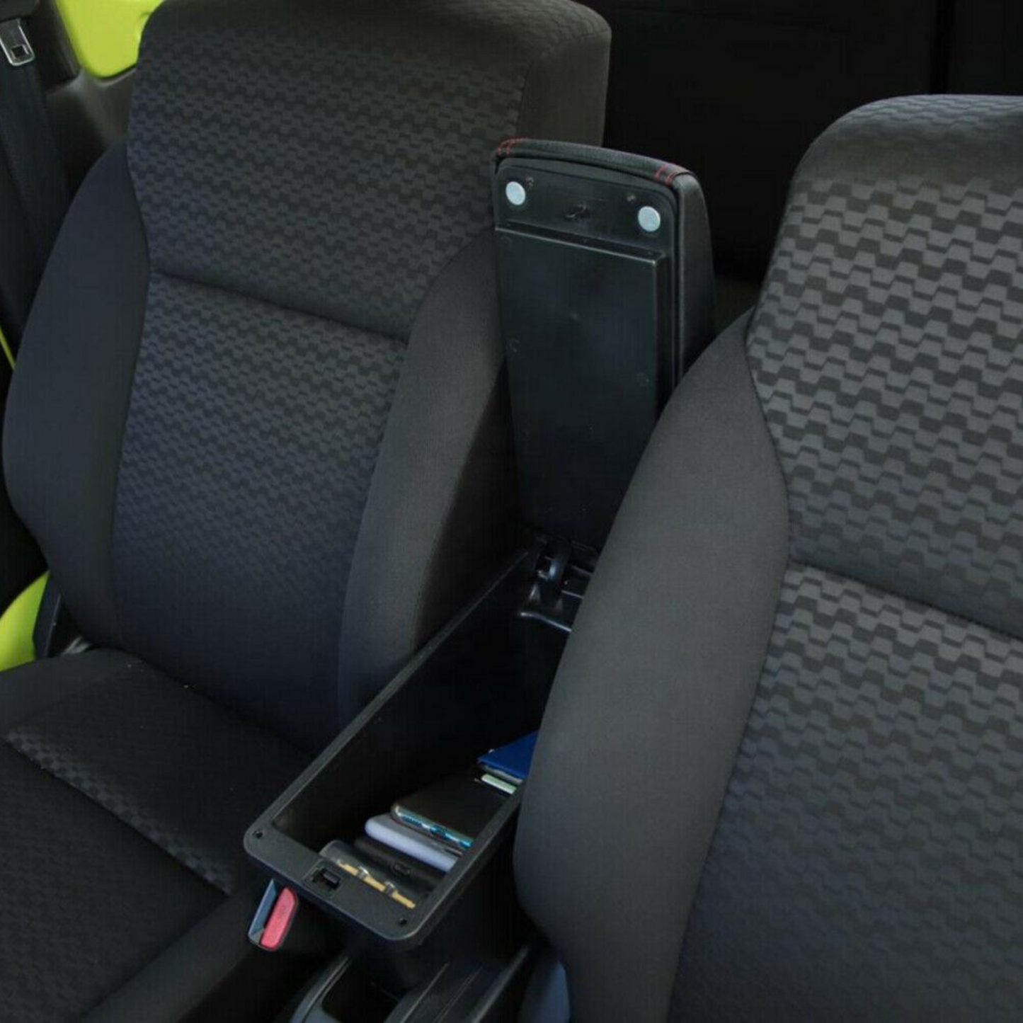 Suzuki Jimny with this PU Leather Armrest Storage Box