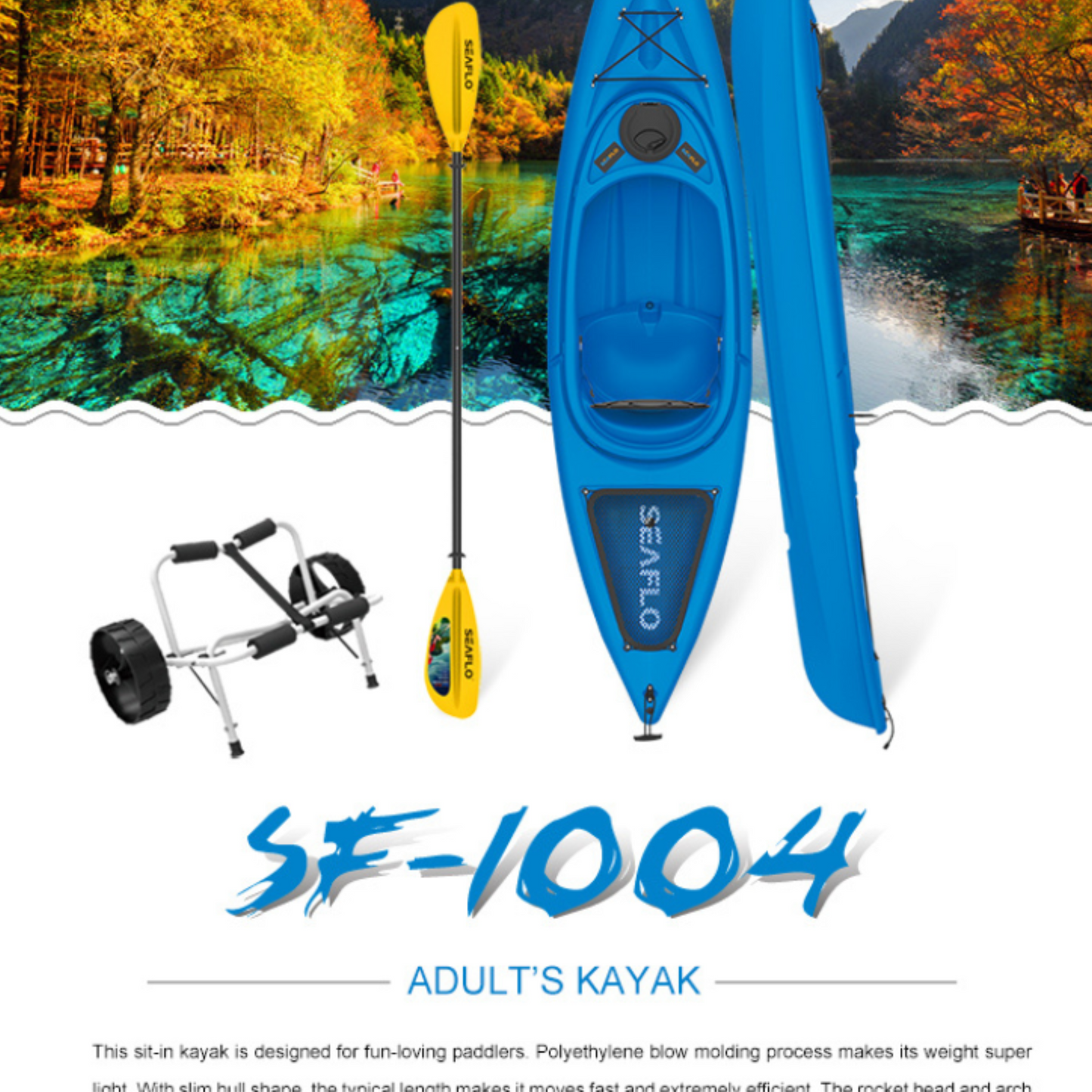 Single Sit-in-Top Kayak Canoe