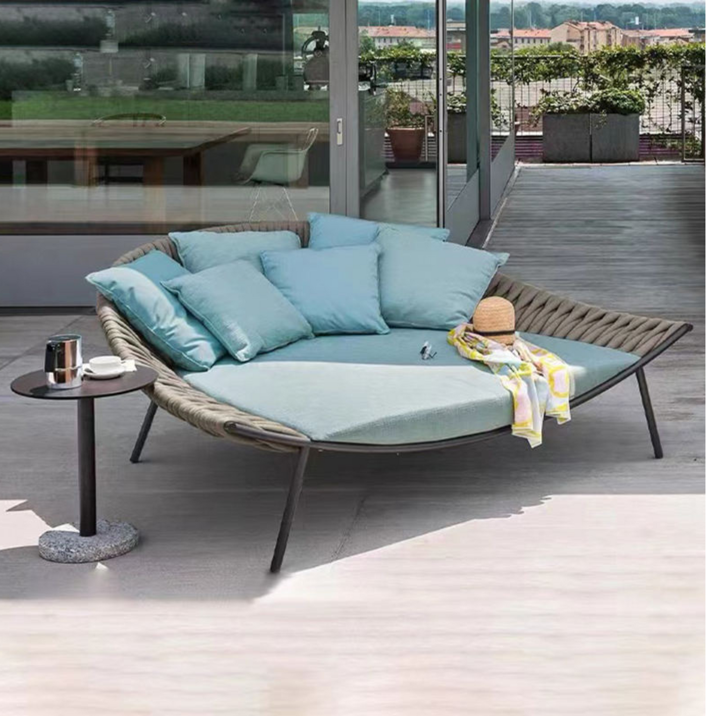 Stylish Rope Fabric Sun Beds