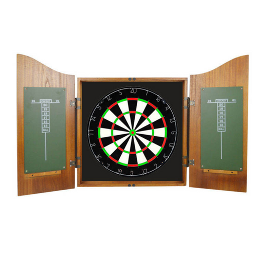 Invest Solid Wood Dartboard Cabinet Set