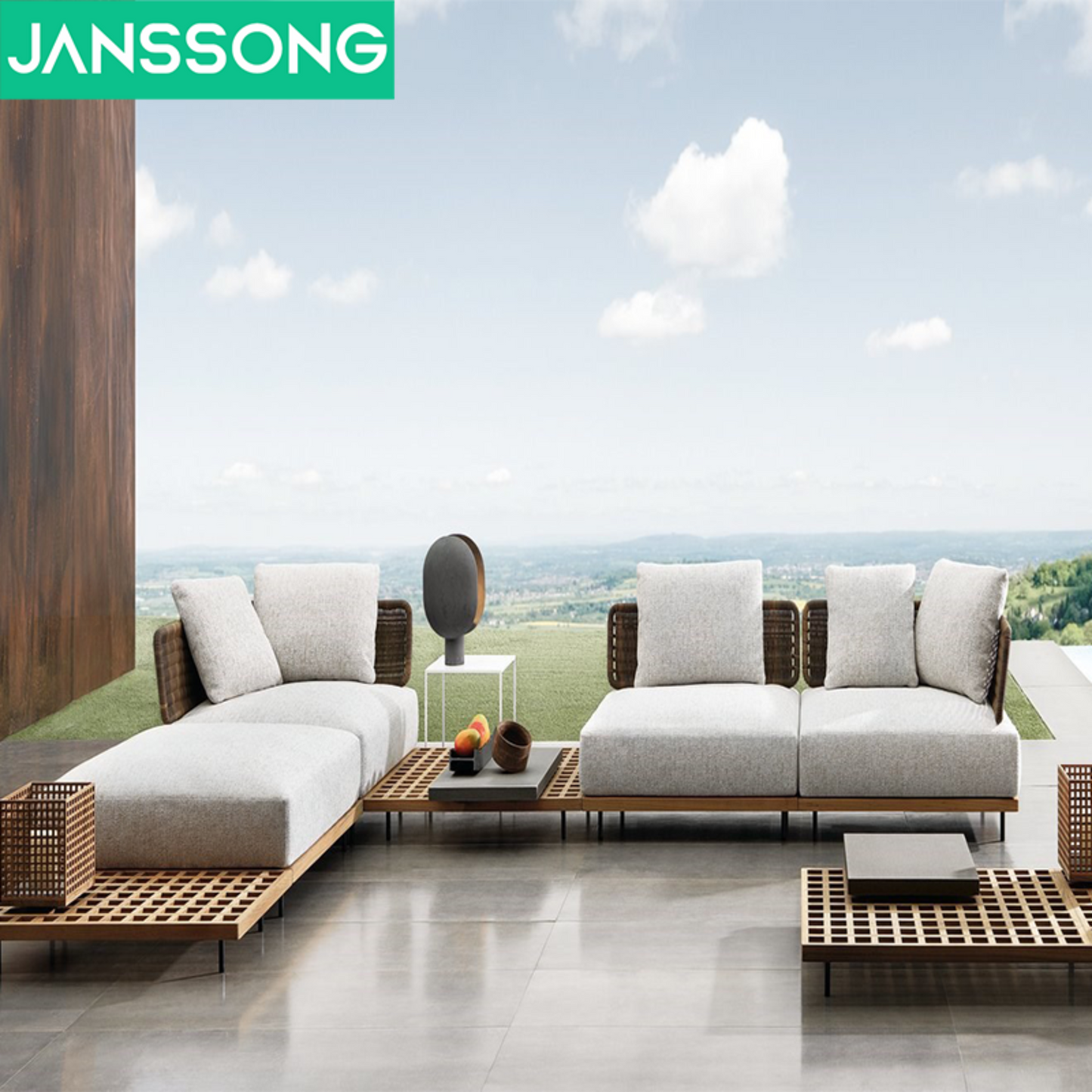 High-End Patio Sectional Seats