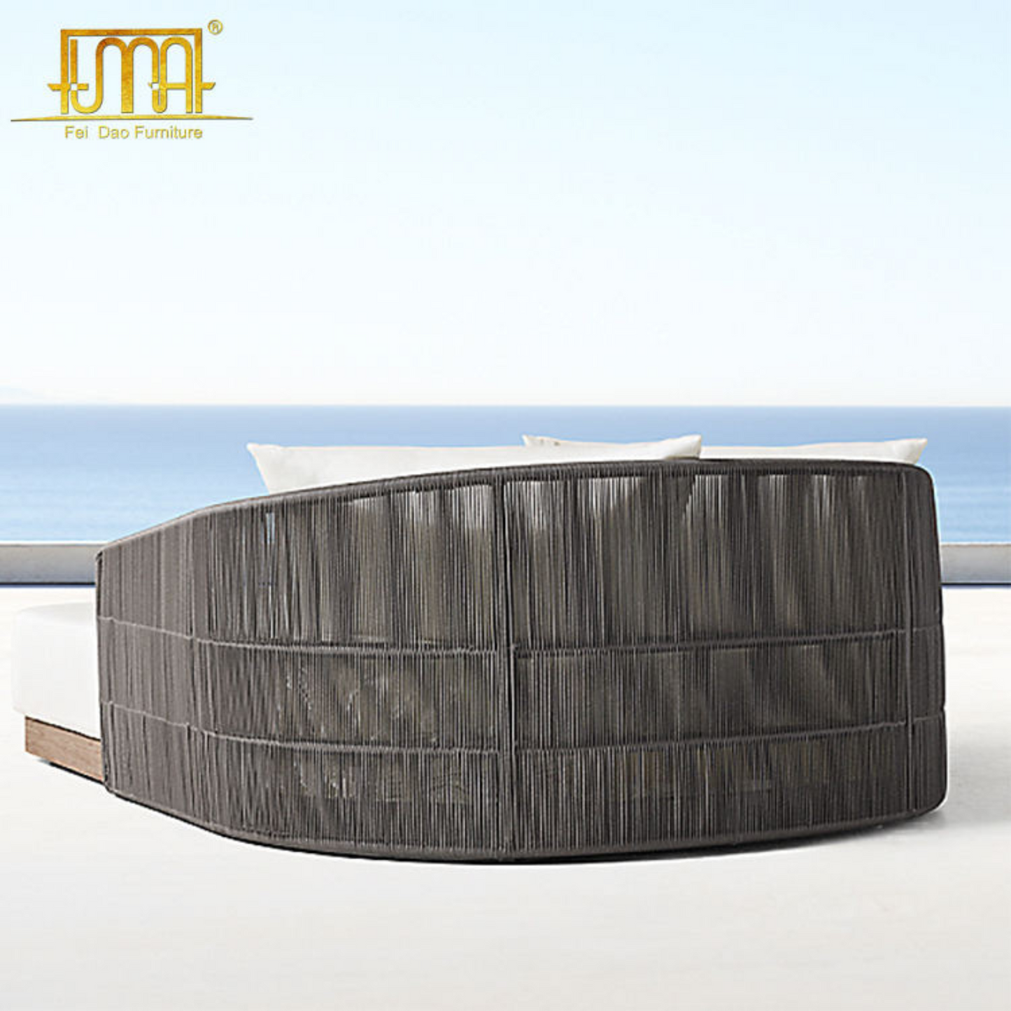 Outdoor Solid Wood Garden Furniture Sofa