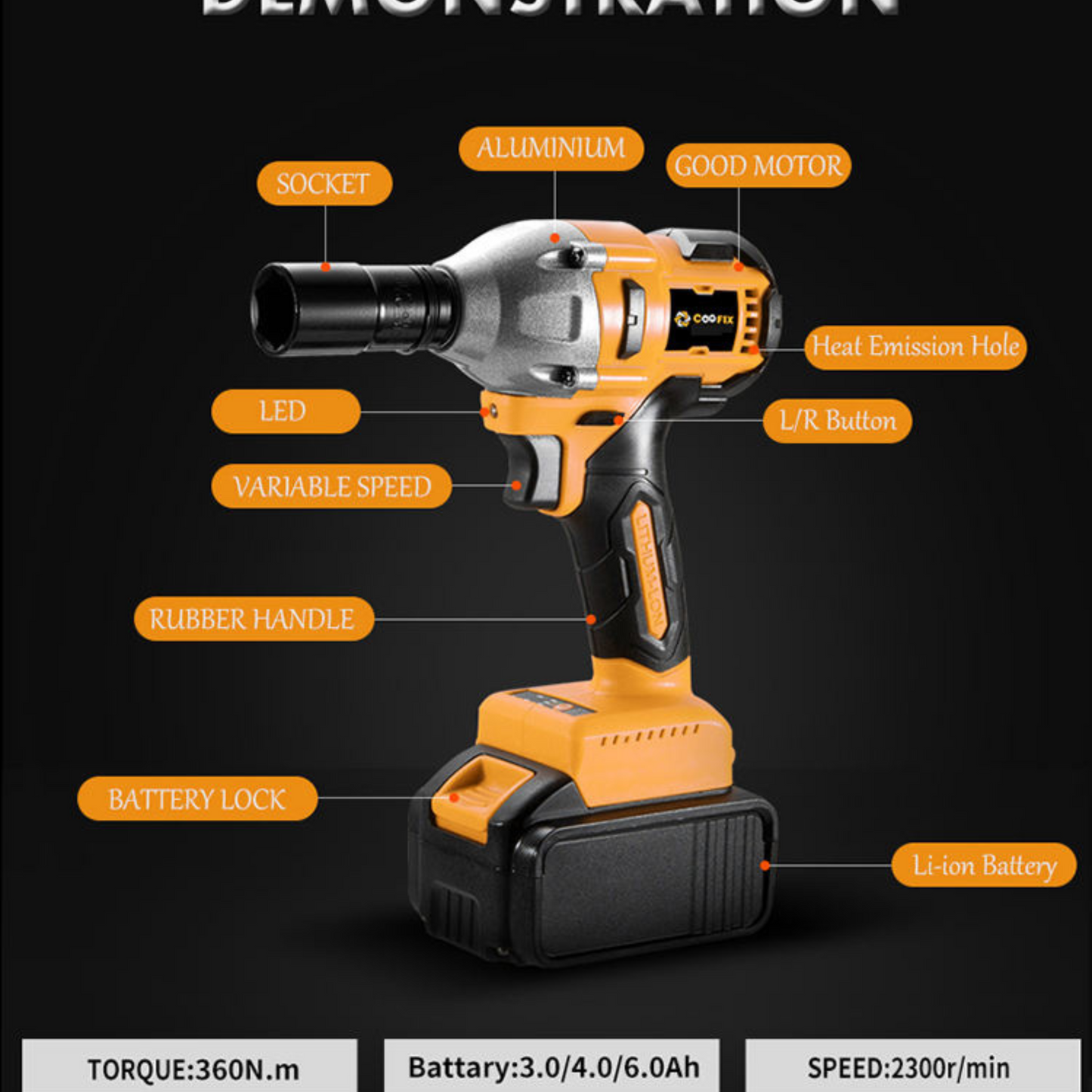 Battery Electric Impact Wrench