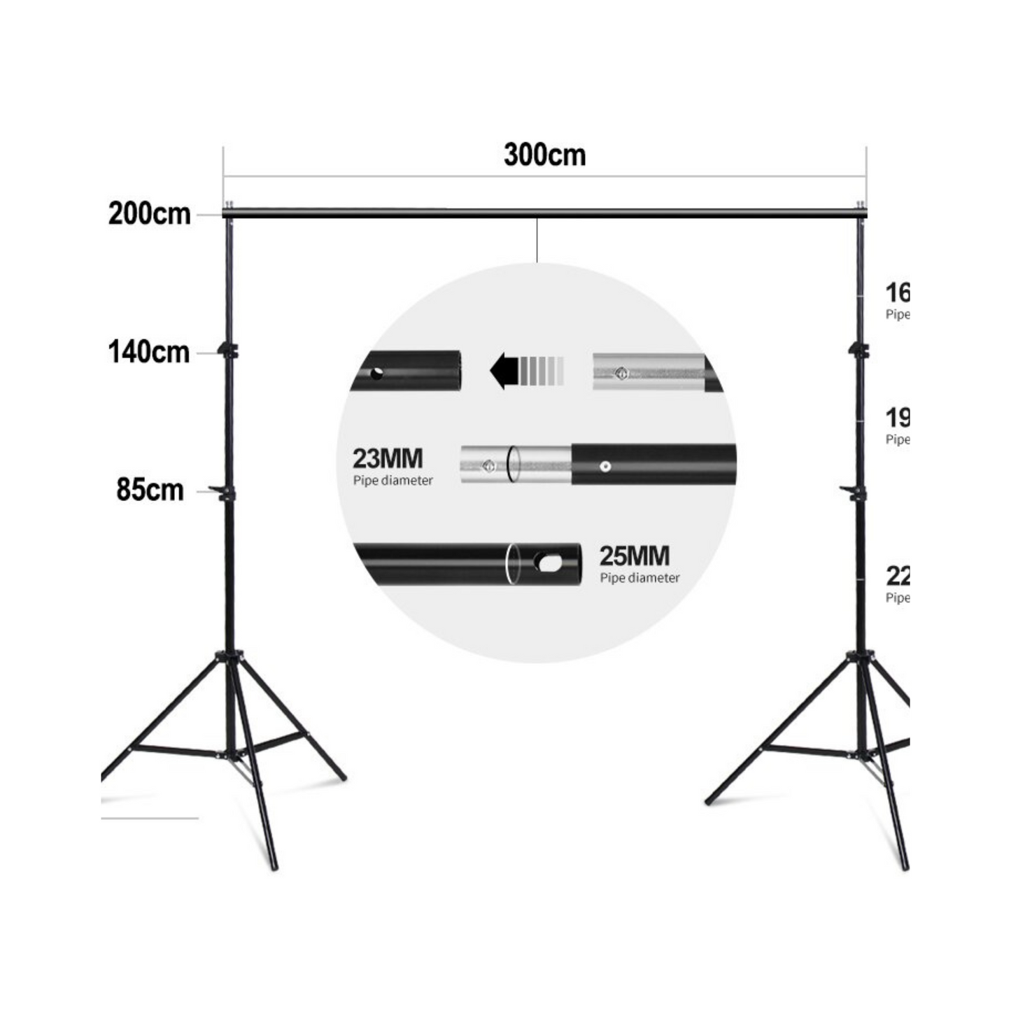 Photography Backdrop Stand Set