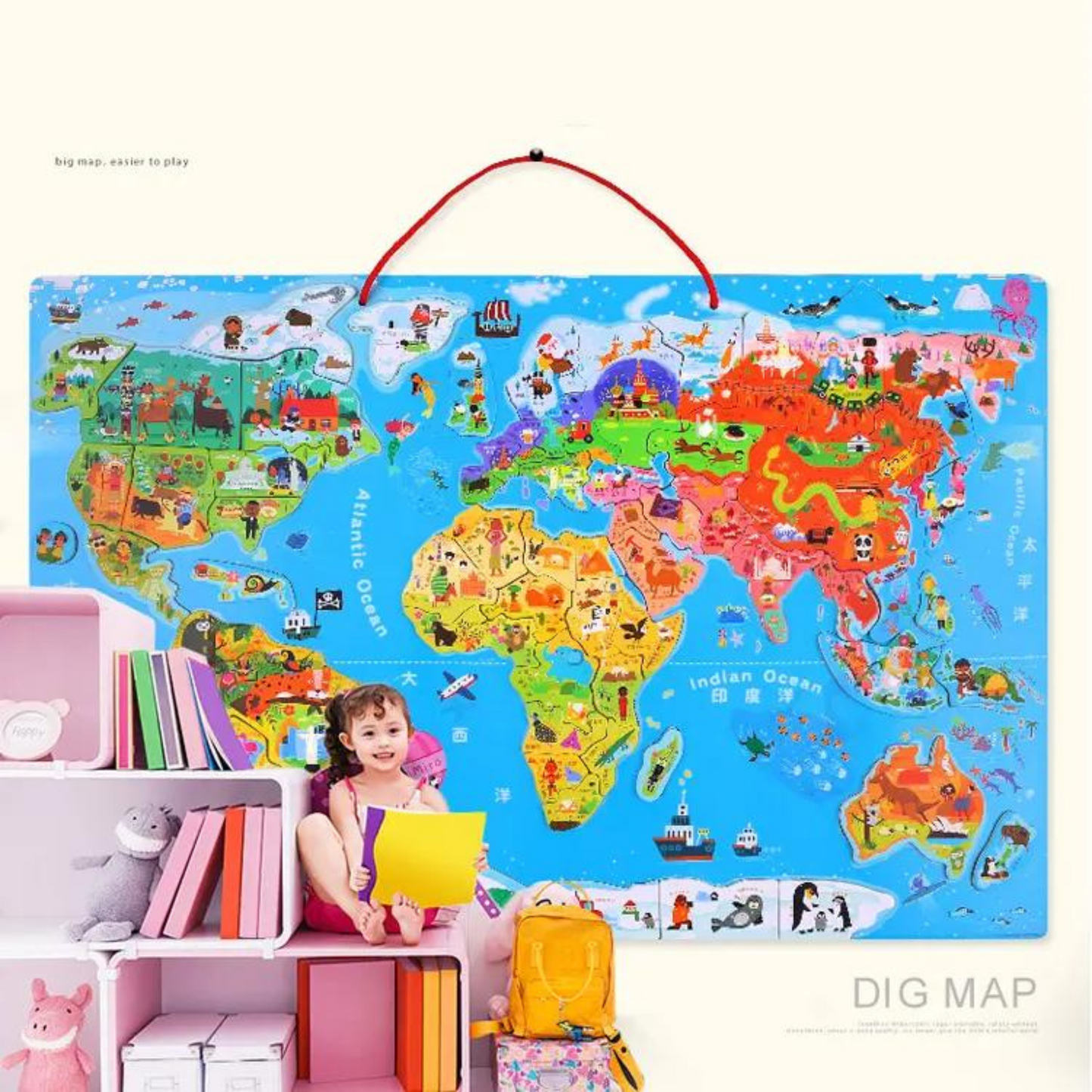 Educational brain teaser jigsaw game puzzle