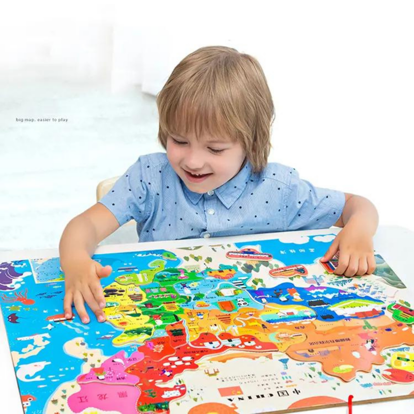 Educational brain teaser jigsaw game puzzle