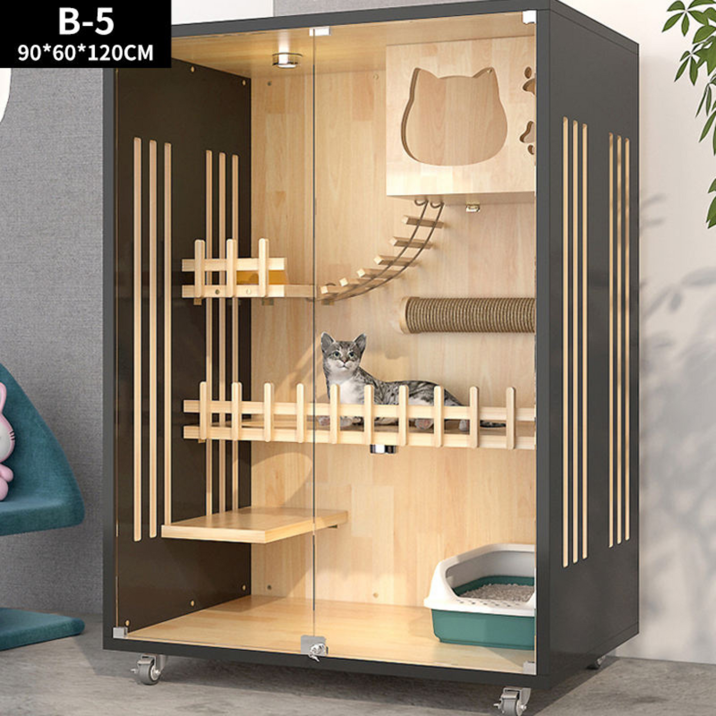 Luxury Solid Wood Cat Villas