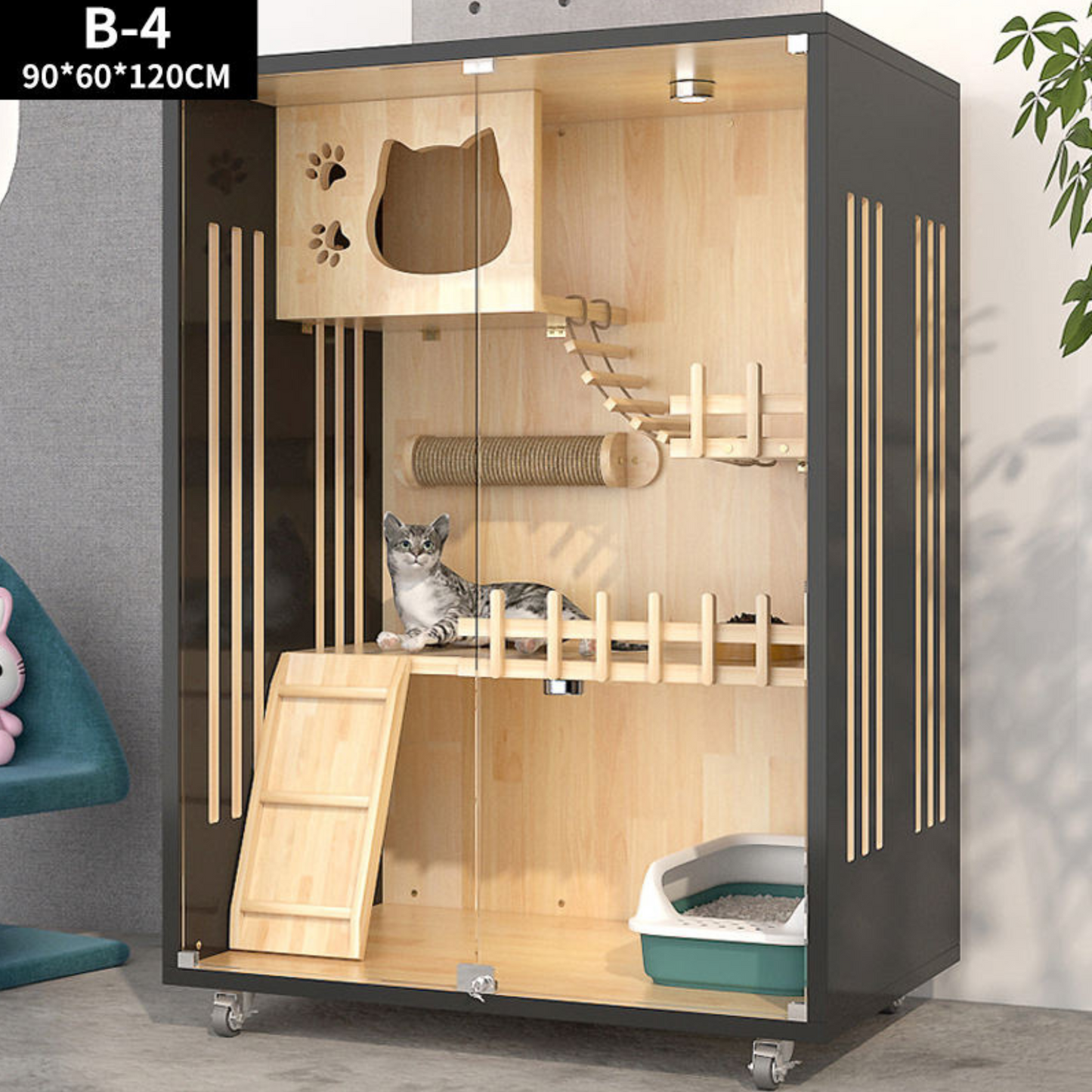 Luxury Solid Wood Cat Villas