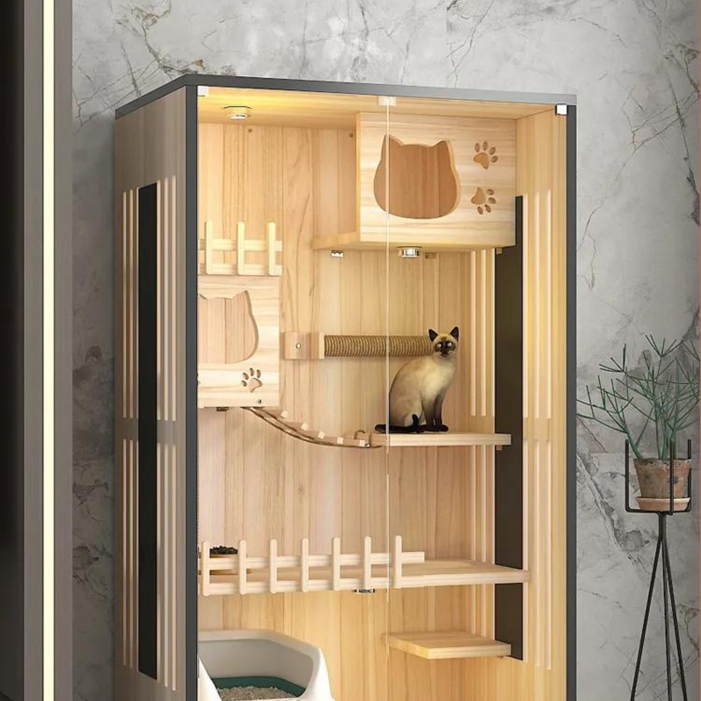 Luxury Solid Wood Cat Villas