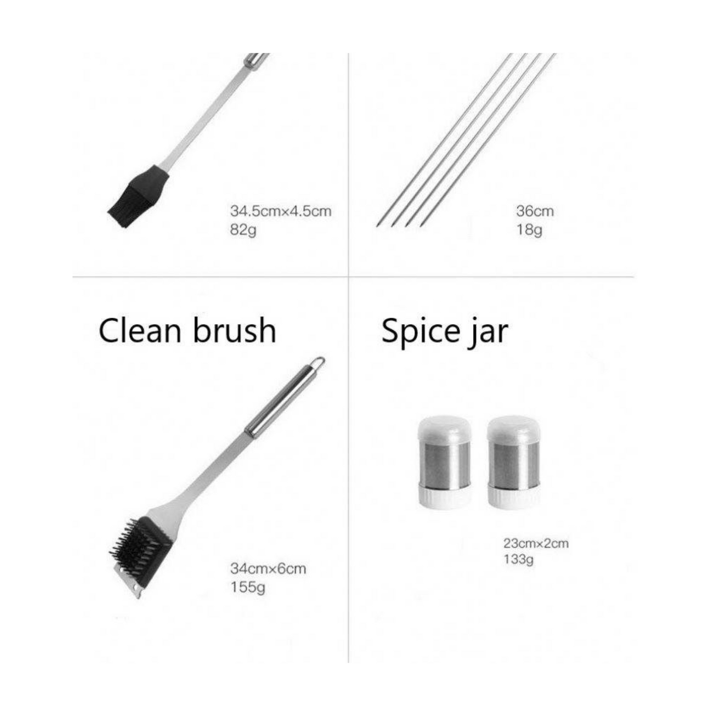 18pcs Barbecue Accessory Set
