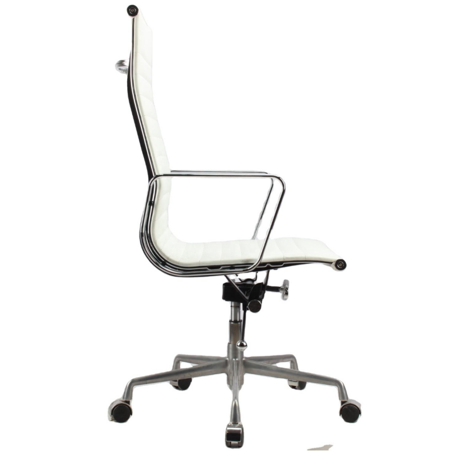 High-Back Metal Frame Leather Chair