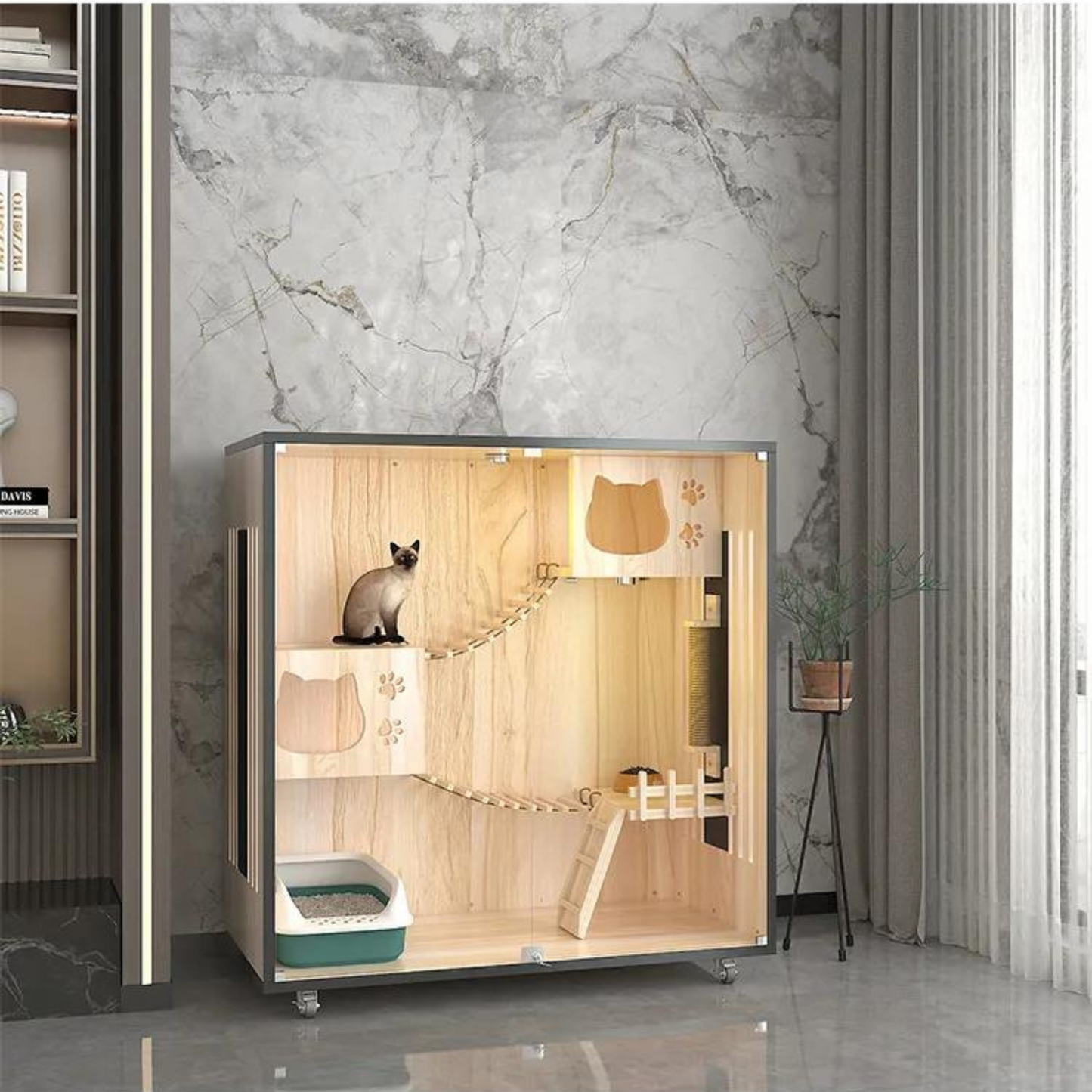 Luxury Solid Wood Cat Villas