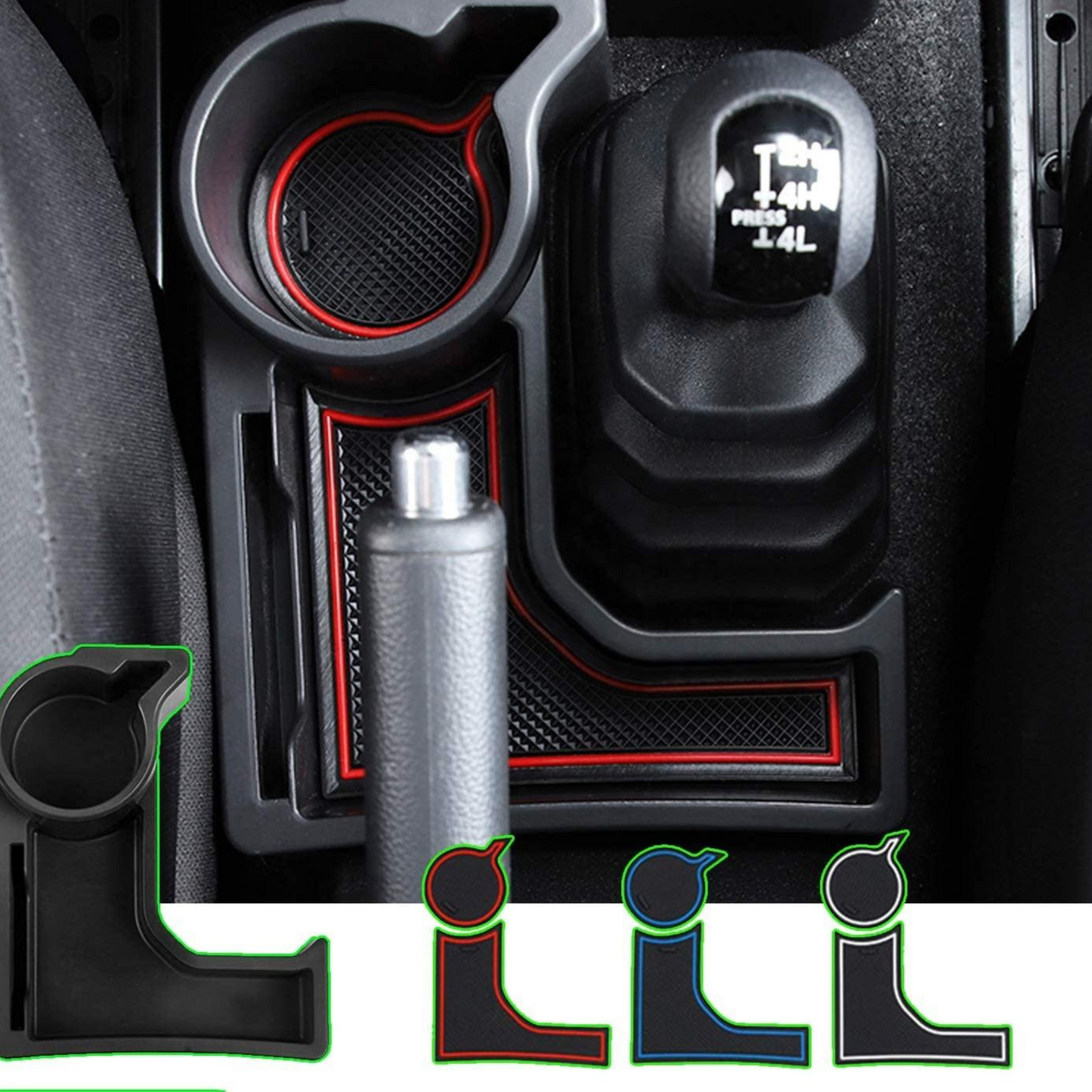 Cup Holder Gear Shift Armrest Console Storage Box Tray