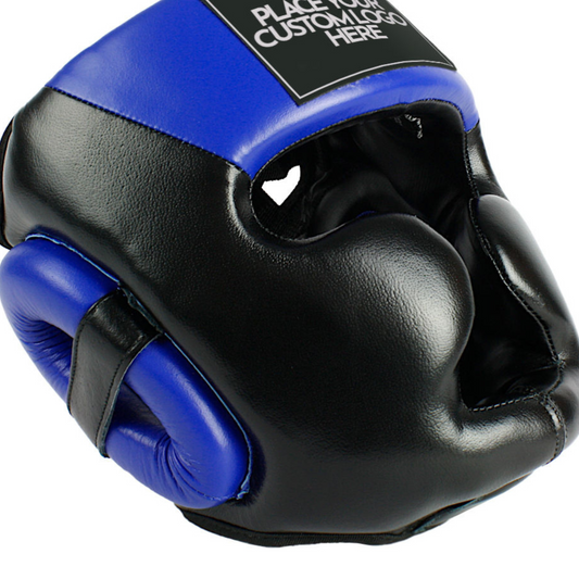 Leather Boxing Sparring Kit Blue