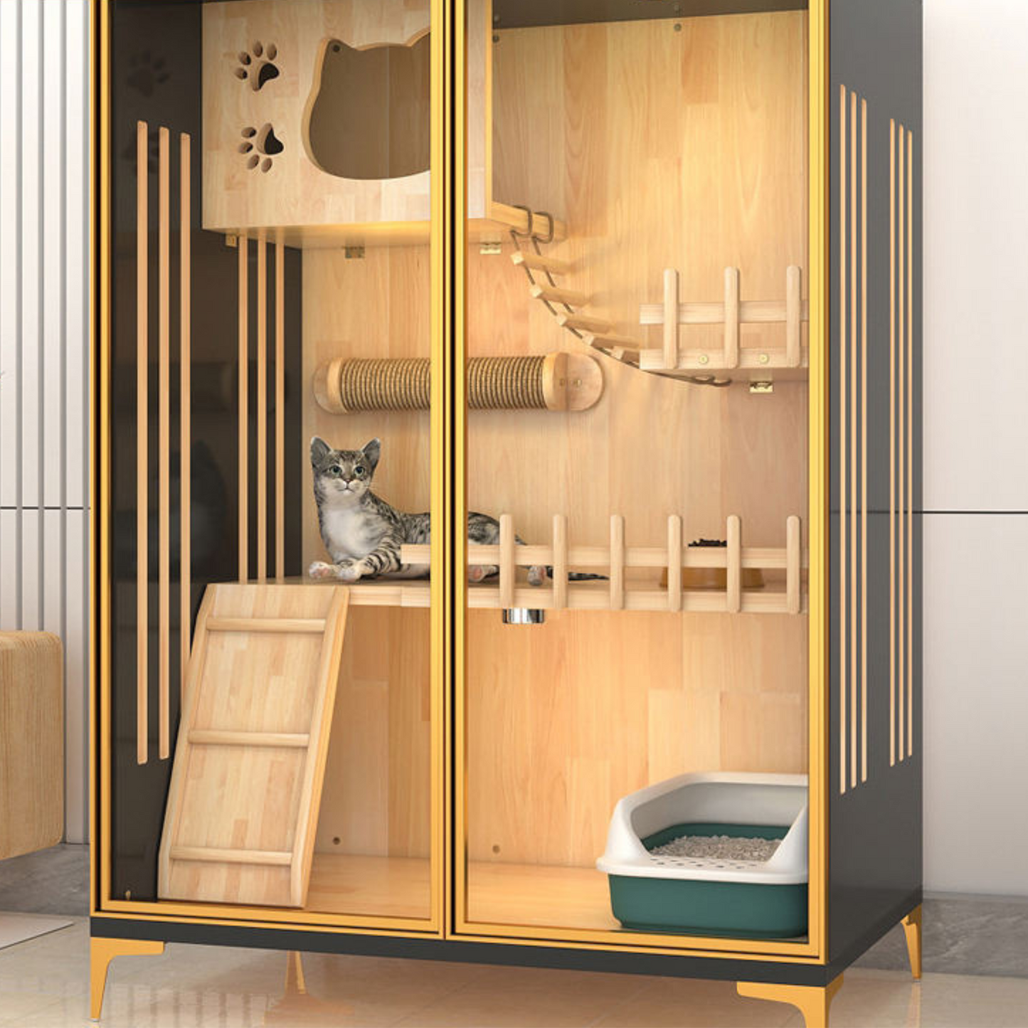 Hot Selling Wood Cat Villa