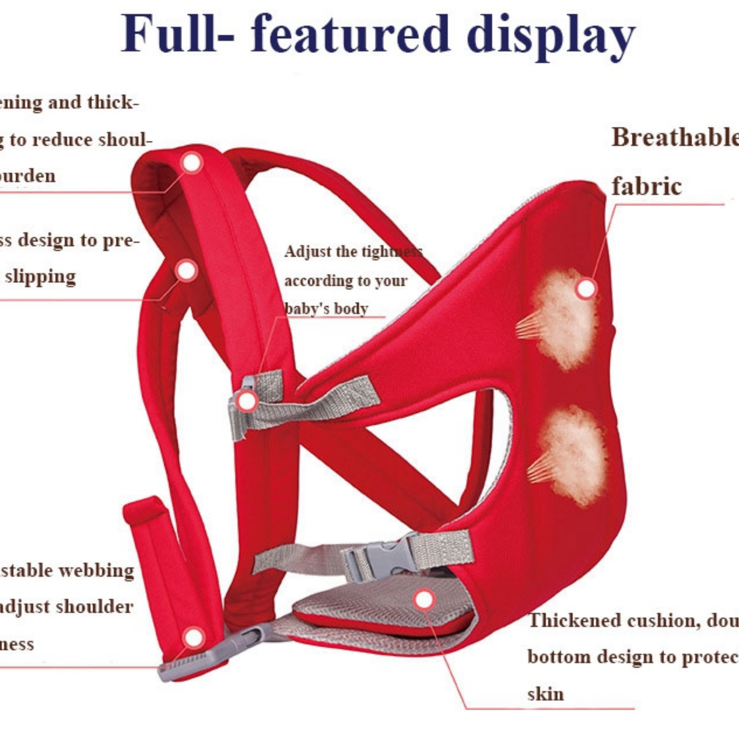 Comfortable Adjustable Sling Baby Carrier