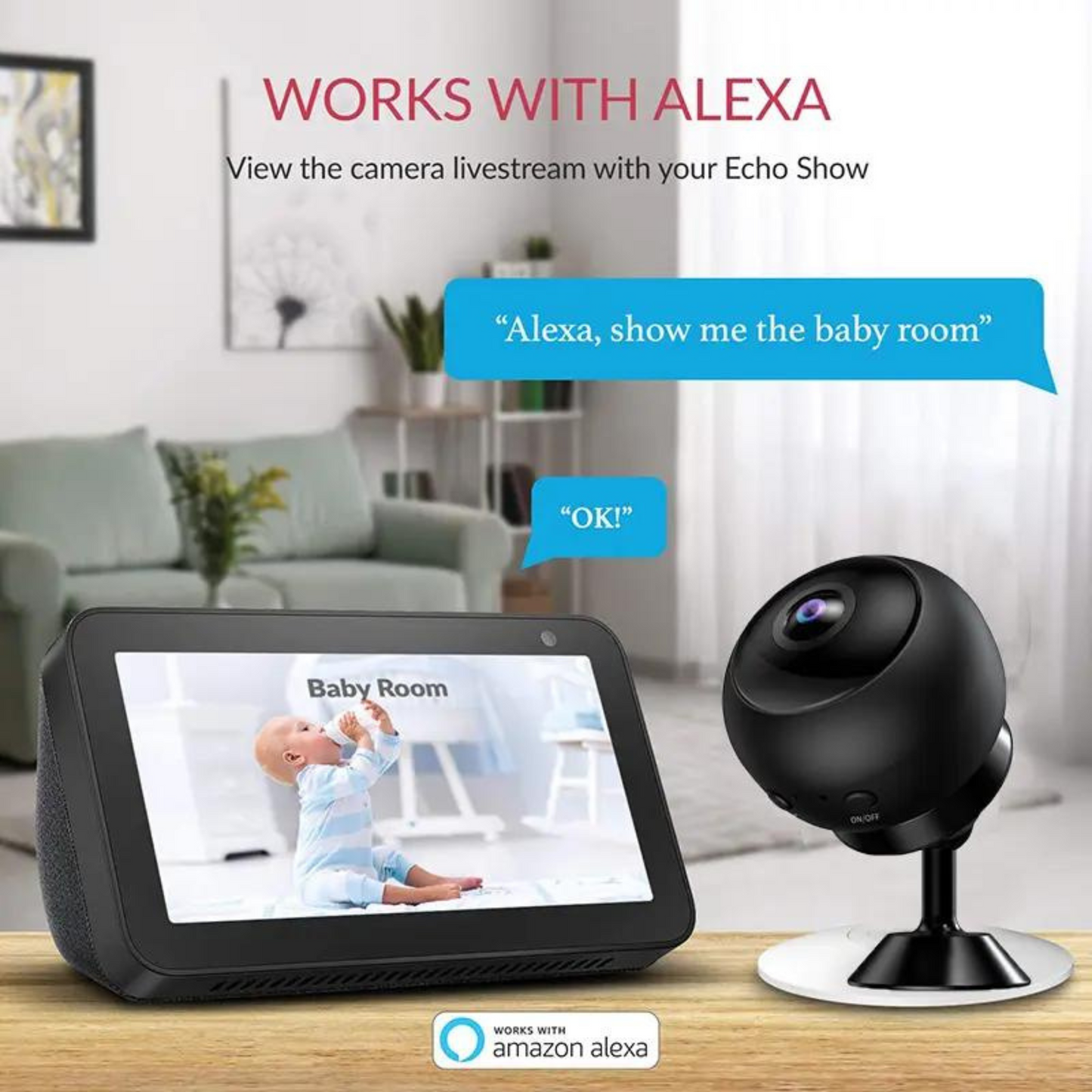 Amazon Alexa-Compatible Smart Camera
