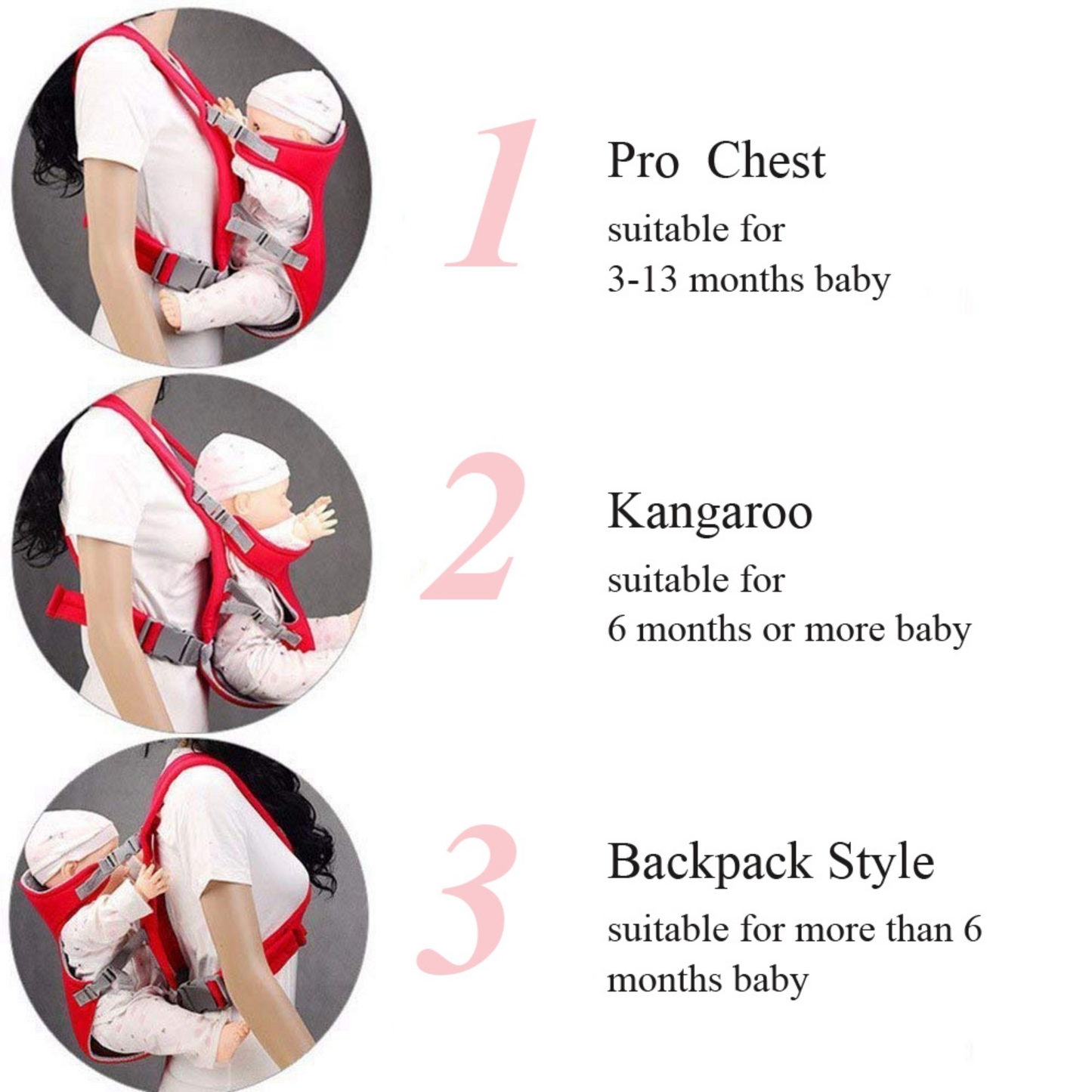 Comfortable Adjustable Sling Baby Carrier