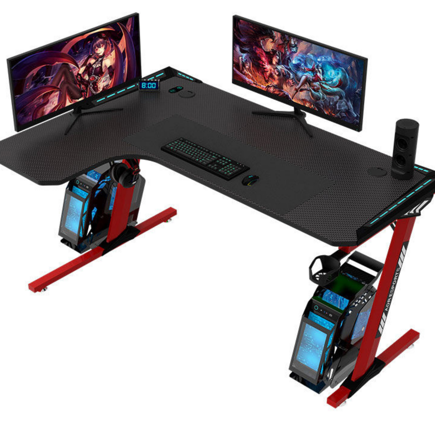 Modern L-Shaped Gaming Table