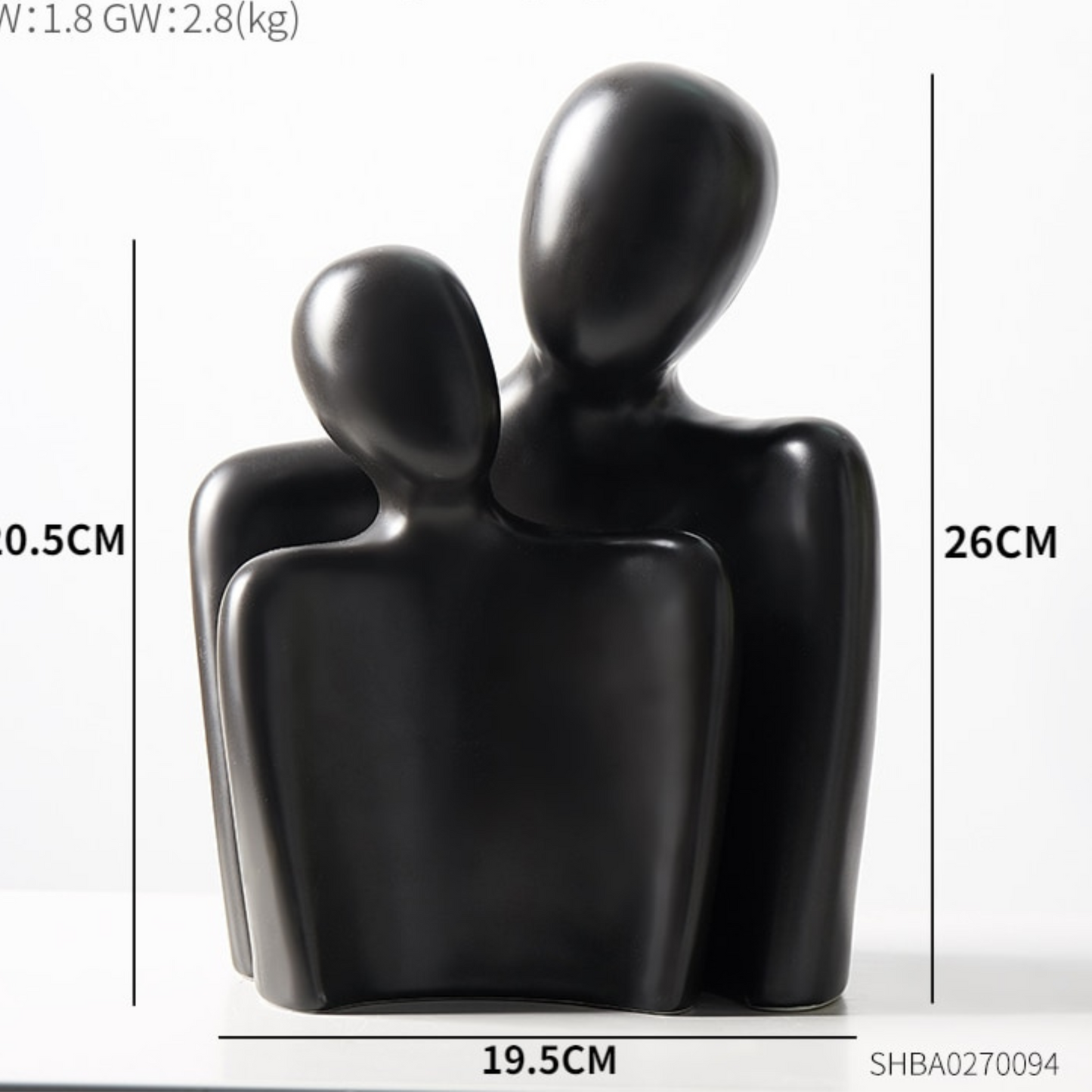 Resin Abstract Couple Statue