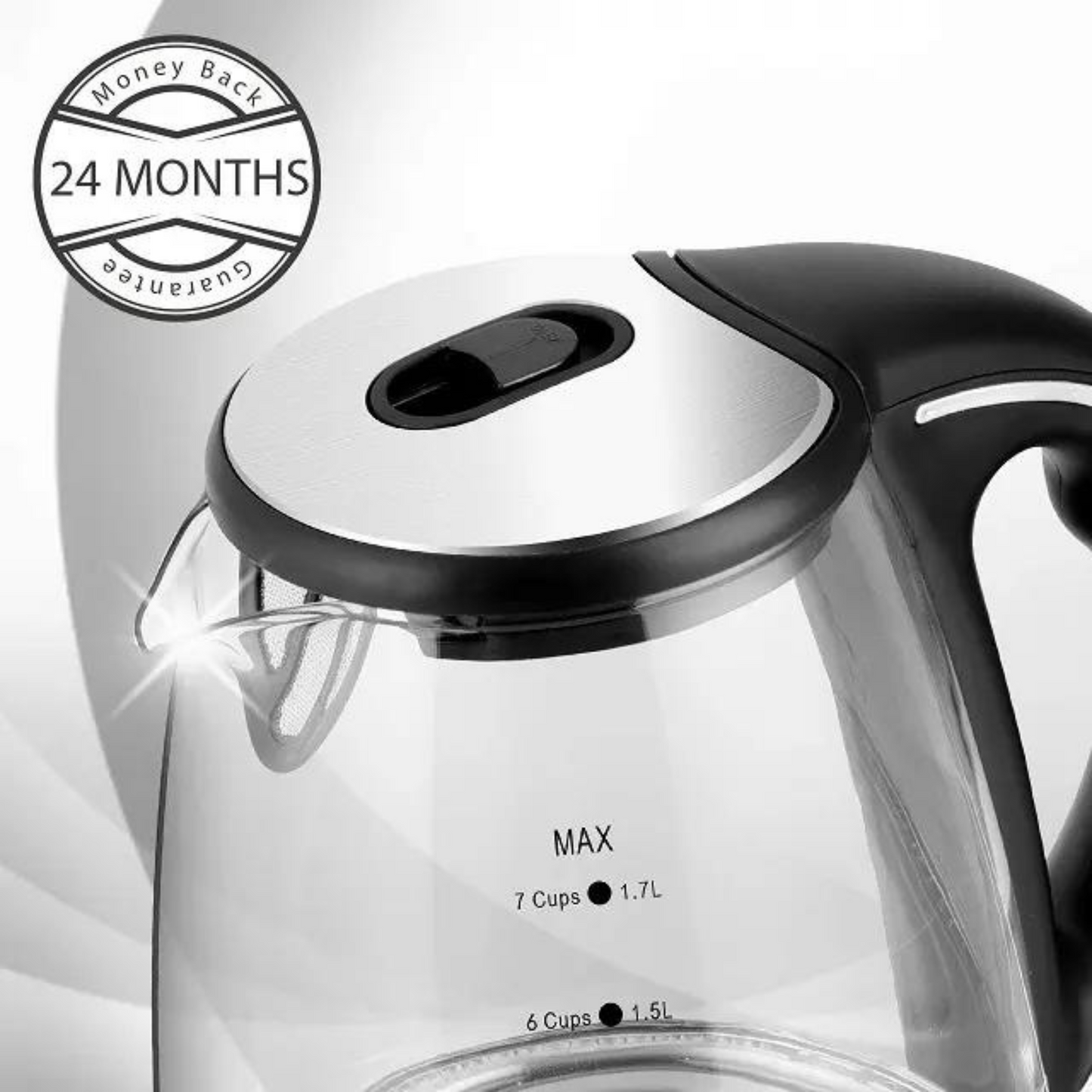 Base Cordless glass electric water kettle
