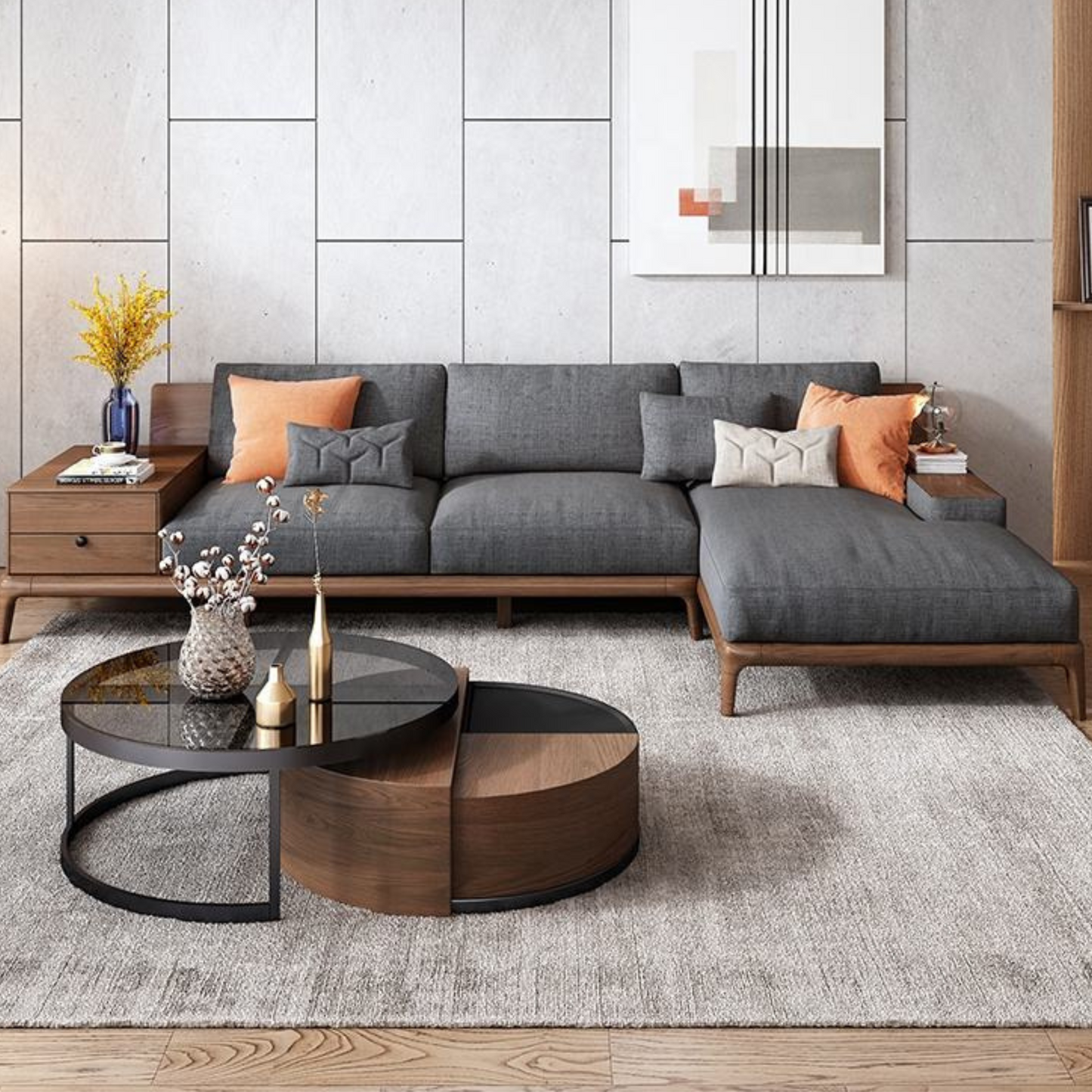 Modern Shaped Corner Sofa