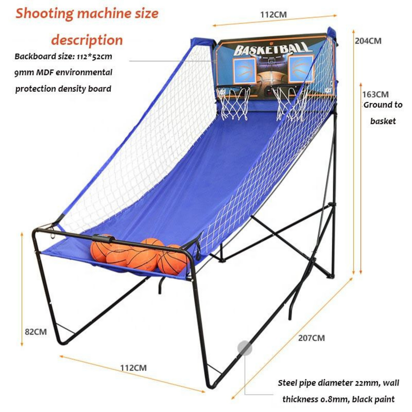 Interactive Indoor Basketball Hoop Game