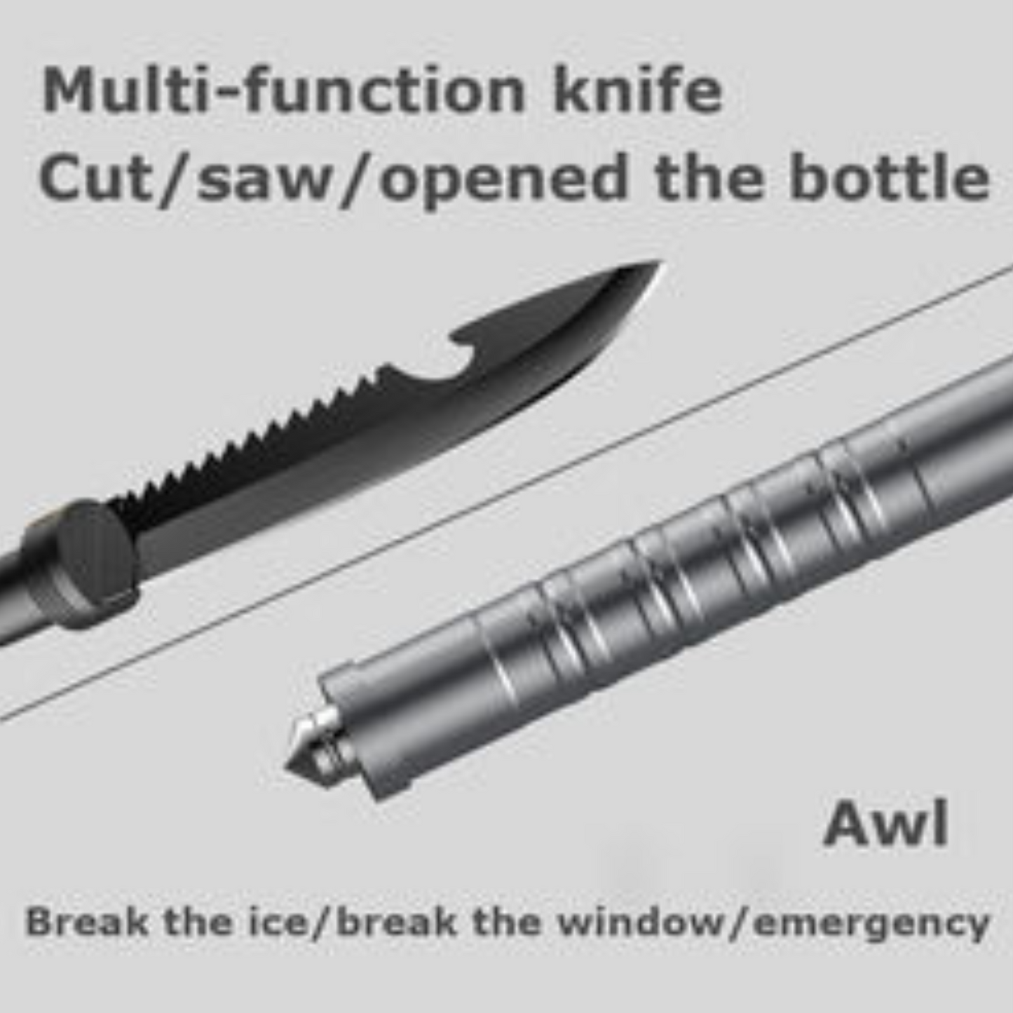 Multifunctional Folding Survival Shovel