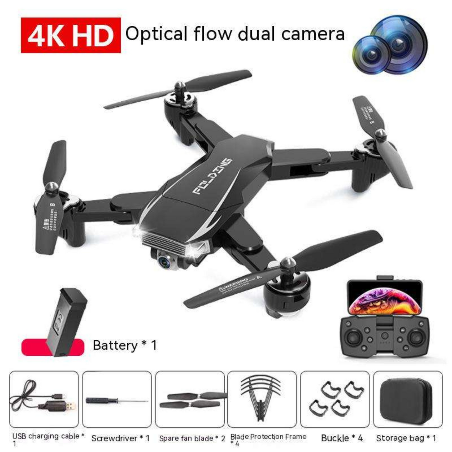 GPS 4K Dual Camera Remote Control Drone