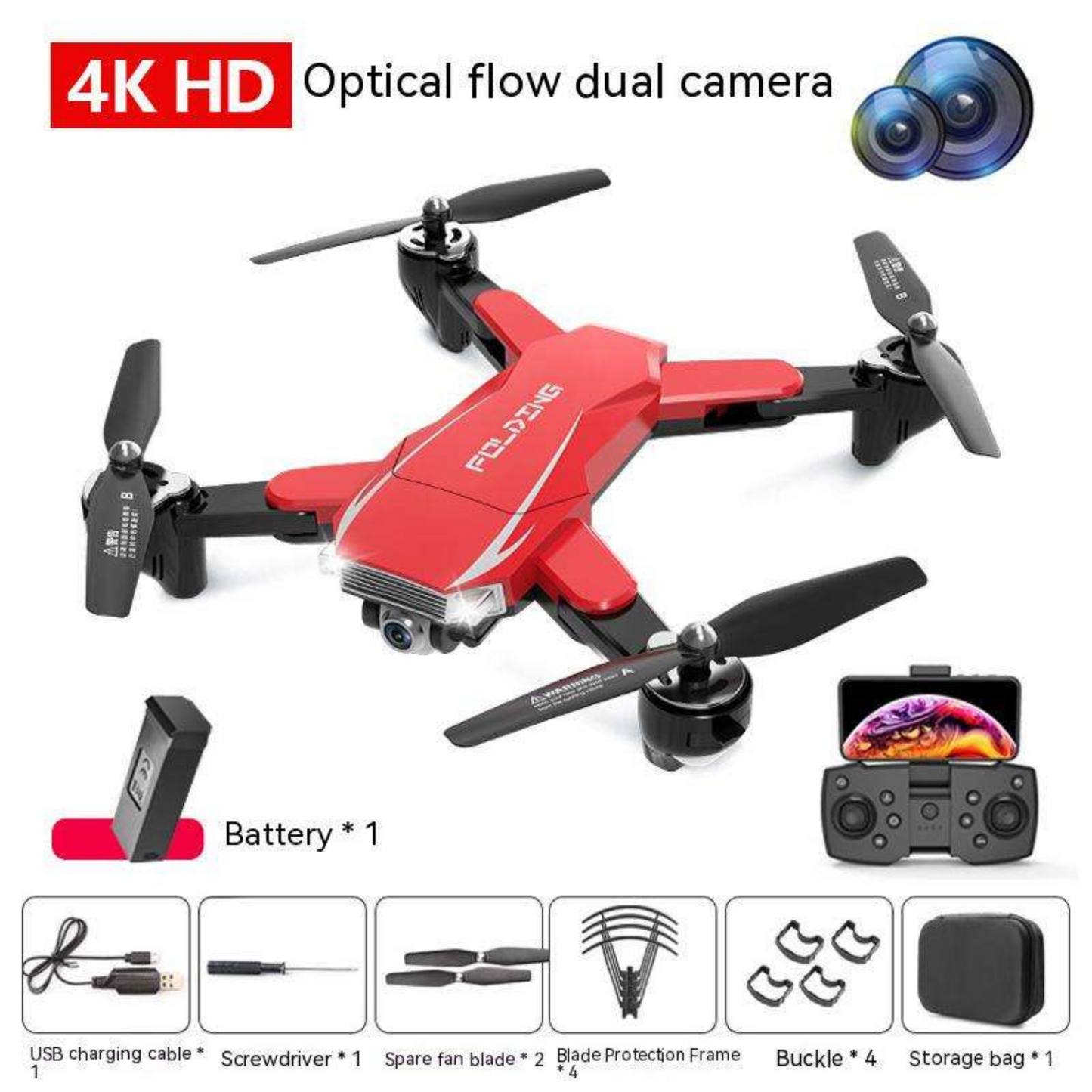 GPS 4K Dual Camera Remote Control Drone