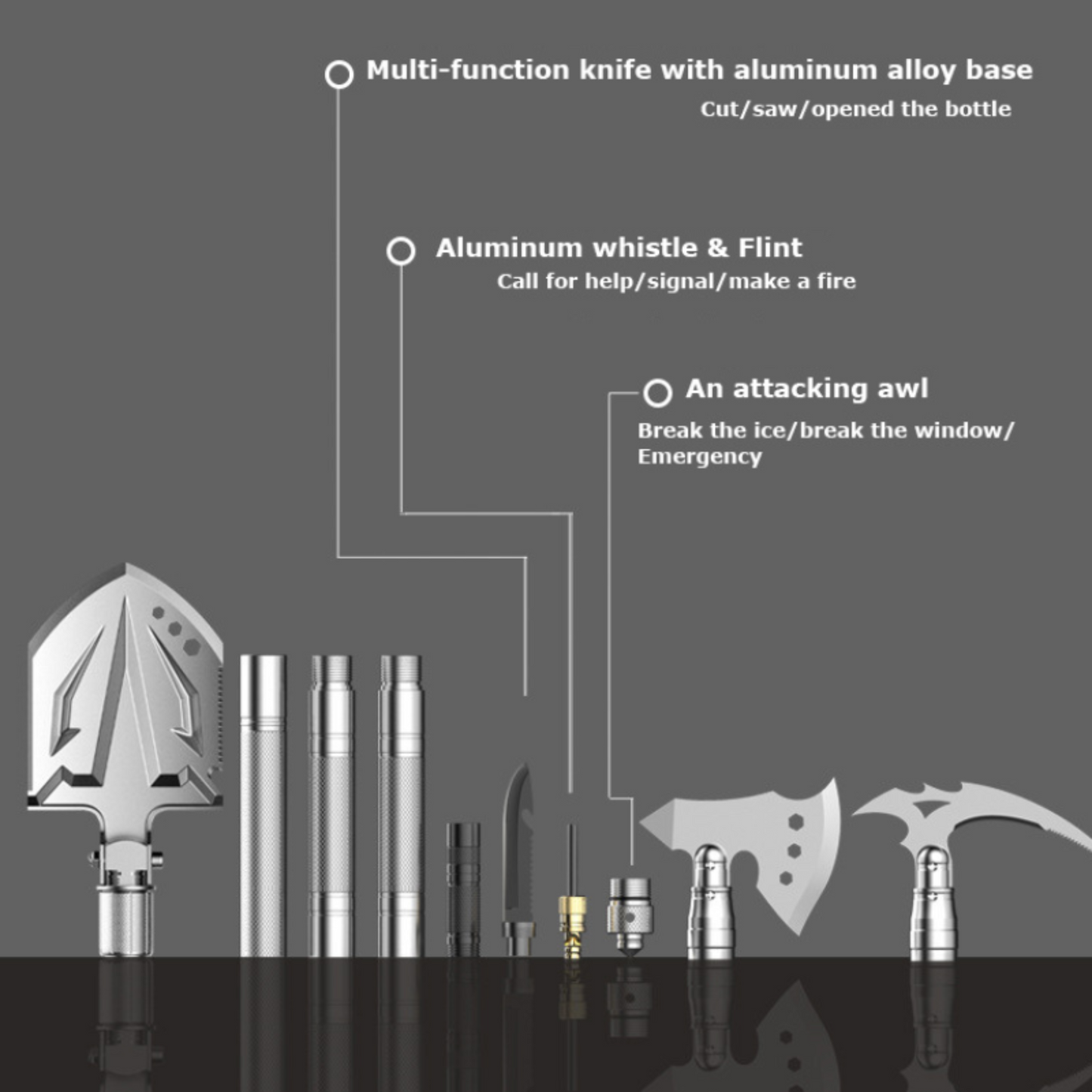 Multifunctional Folding Shovel